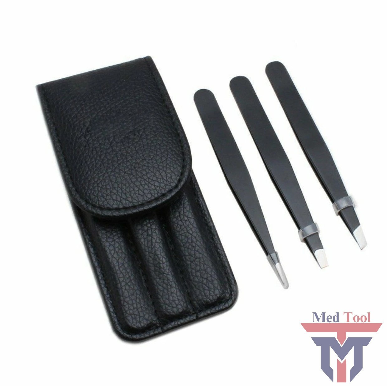 Set of 3 Pcs Eyebrow Tweezer Forceps Surgical Instruments Stainless German Grade