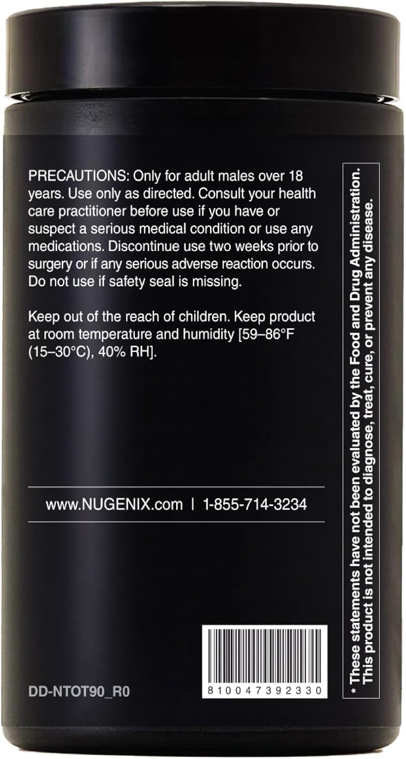 Nugenix Total-T2 Testosterone Booster and Nitric Oxide Booster for Men 90 Caps