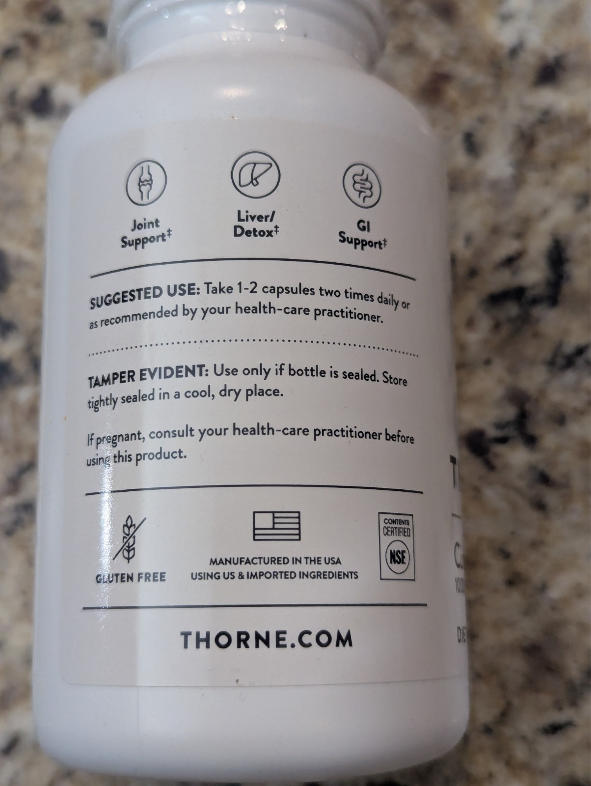 Thorne 1000mg per 2 cap serving Curcumin Phytosome 120 capsules exp: 11/2028