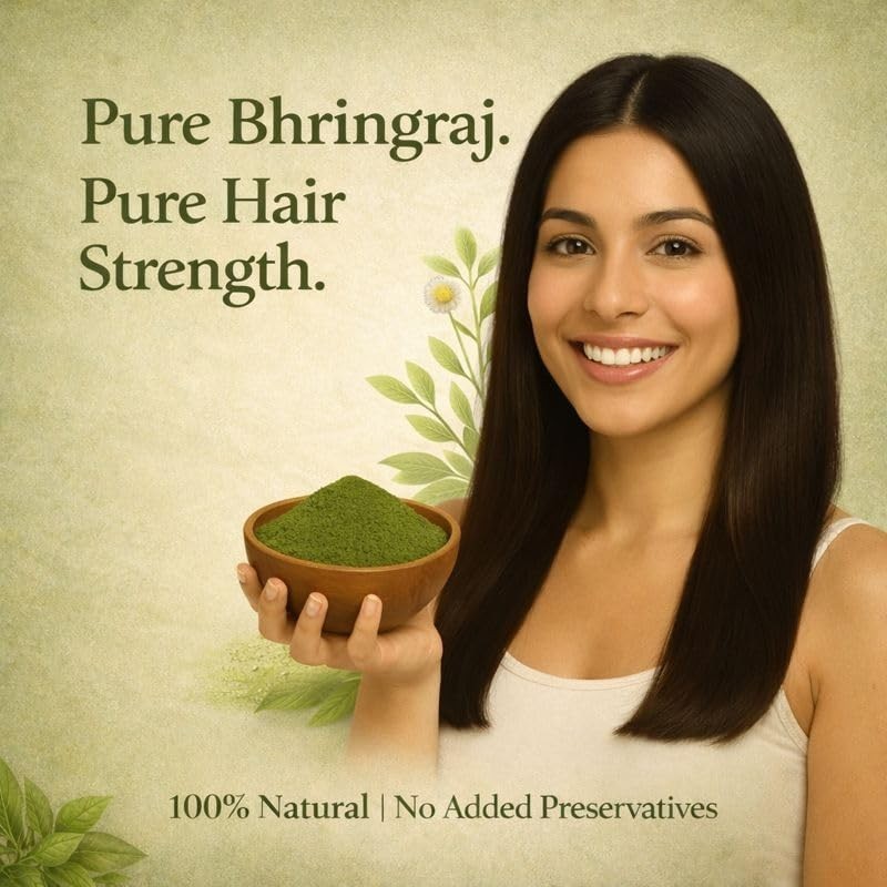 Pure Bhringraj Powder 200g Natural Hair Growth Mask Anti Dandruff Fall Control