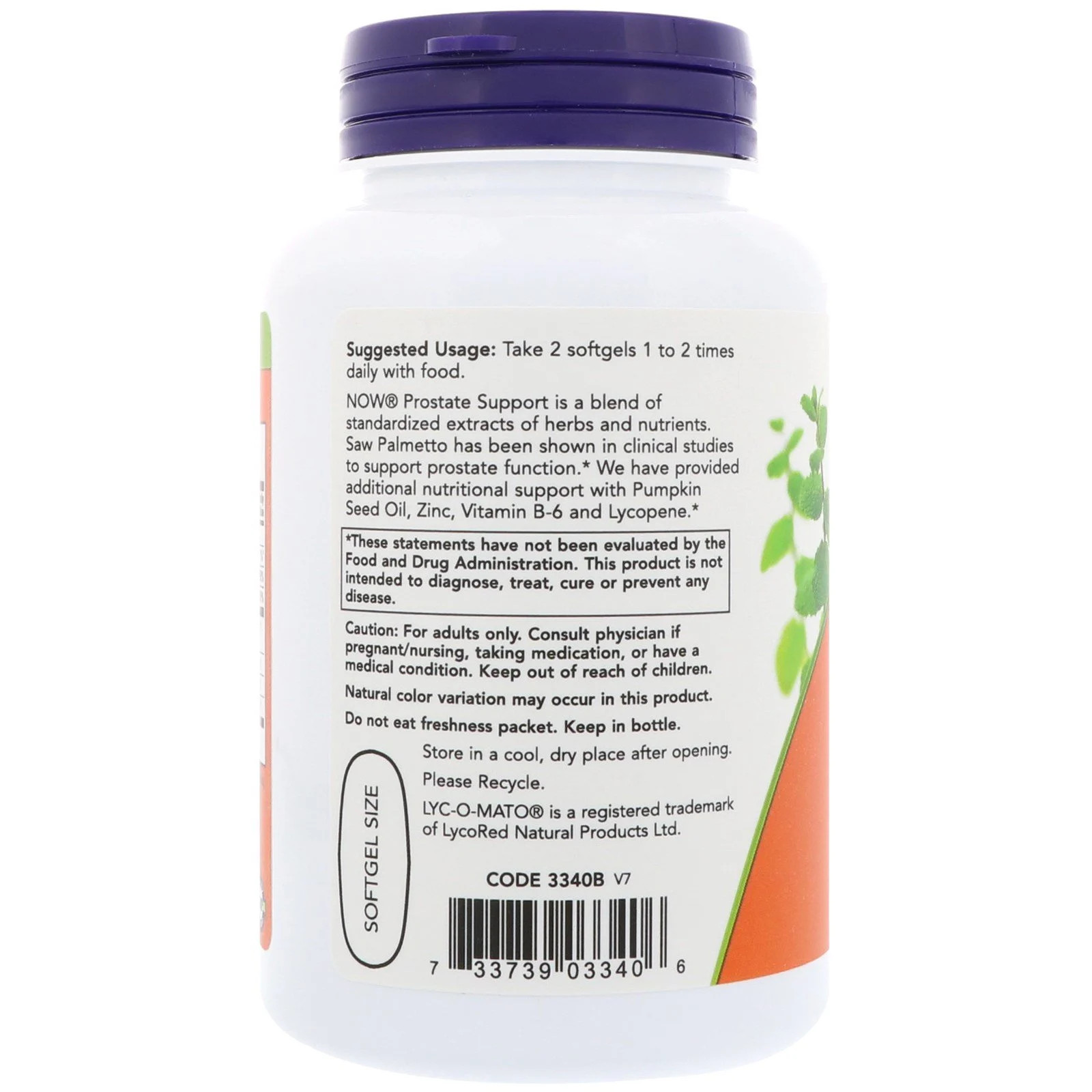 Now Foods Prostate Support 90 Softgels GMP Quality Assured, Kosher