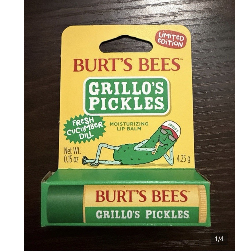 Burt’s Bees Grillo’s Pickles Limited Edition Lip Balm Cucumber Dill 0.15 oz