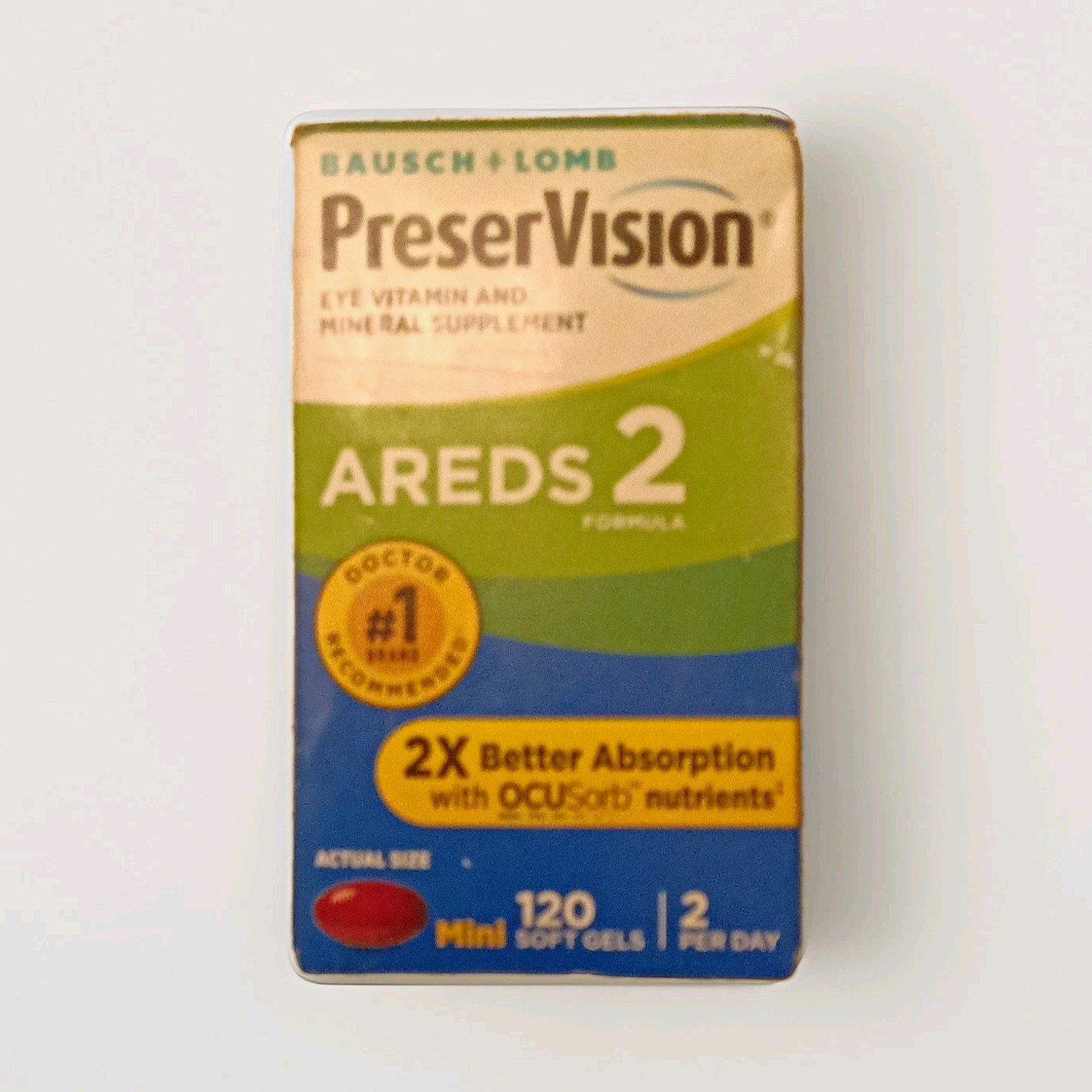 Bausch + Lomb PreserVision AREDS 2 Beta-Carotene Free 120 Mini Softgels