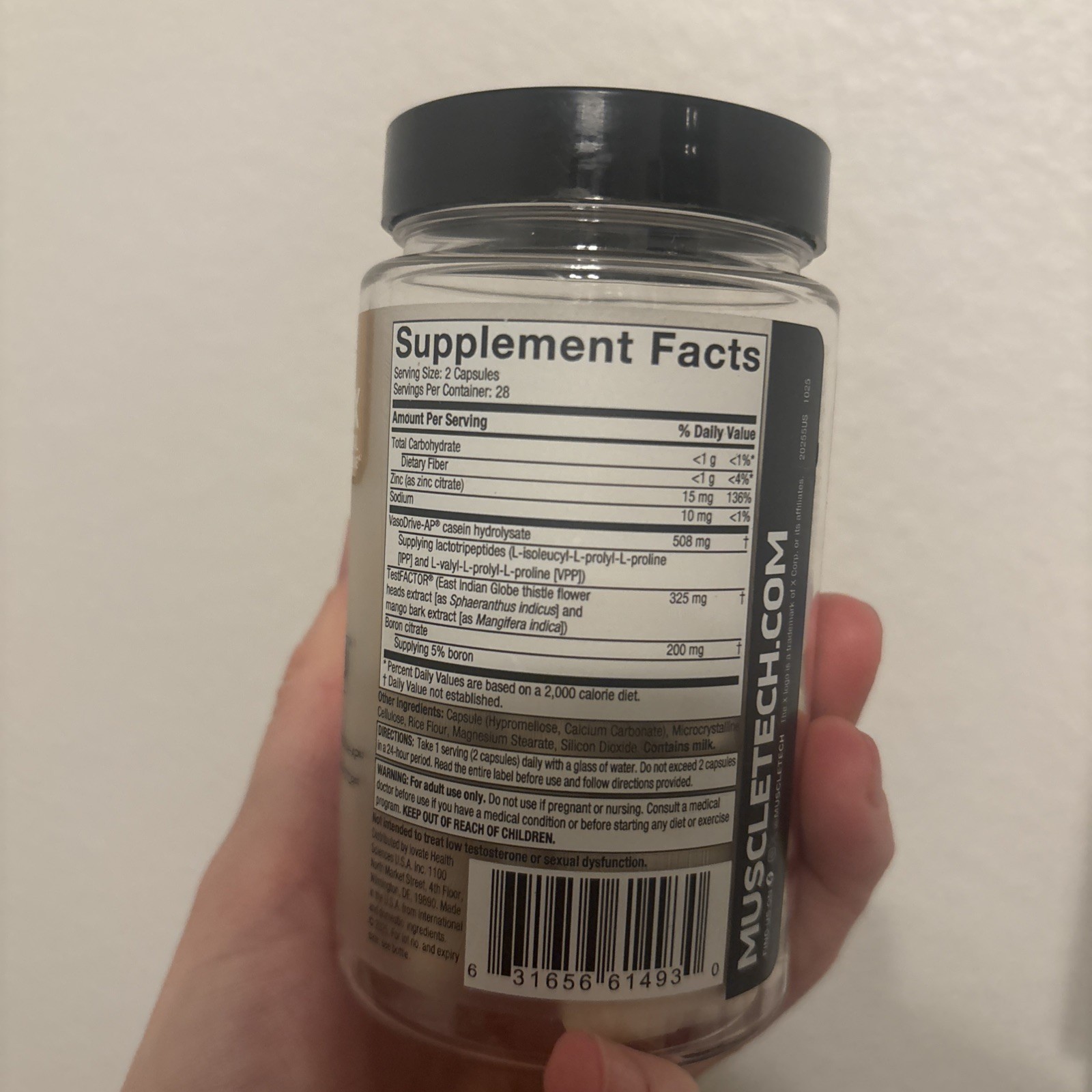 Muscle Tech Test Peptide T10 56ct New Exp 11/2028￼