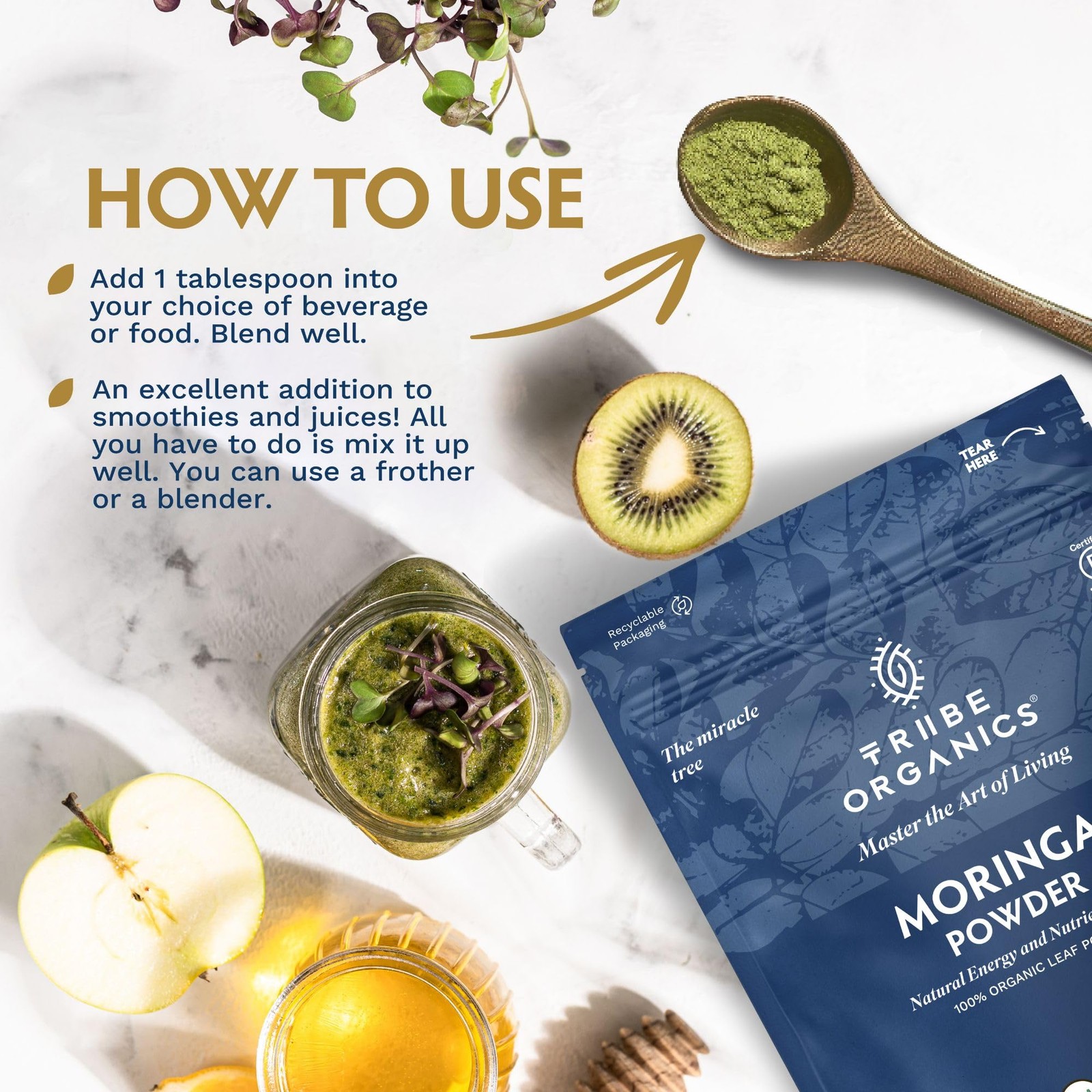 Tribe Organics Organic Moringa Oleifera Powder For Energy Joints –