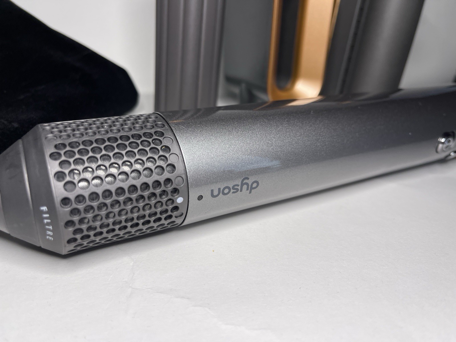 Dyson Airwrap Multistyler Nickel/Copper 3 Attachments dust bag Great condition
