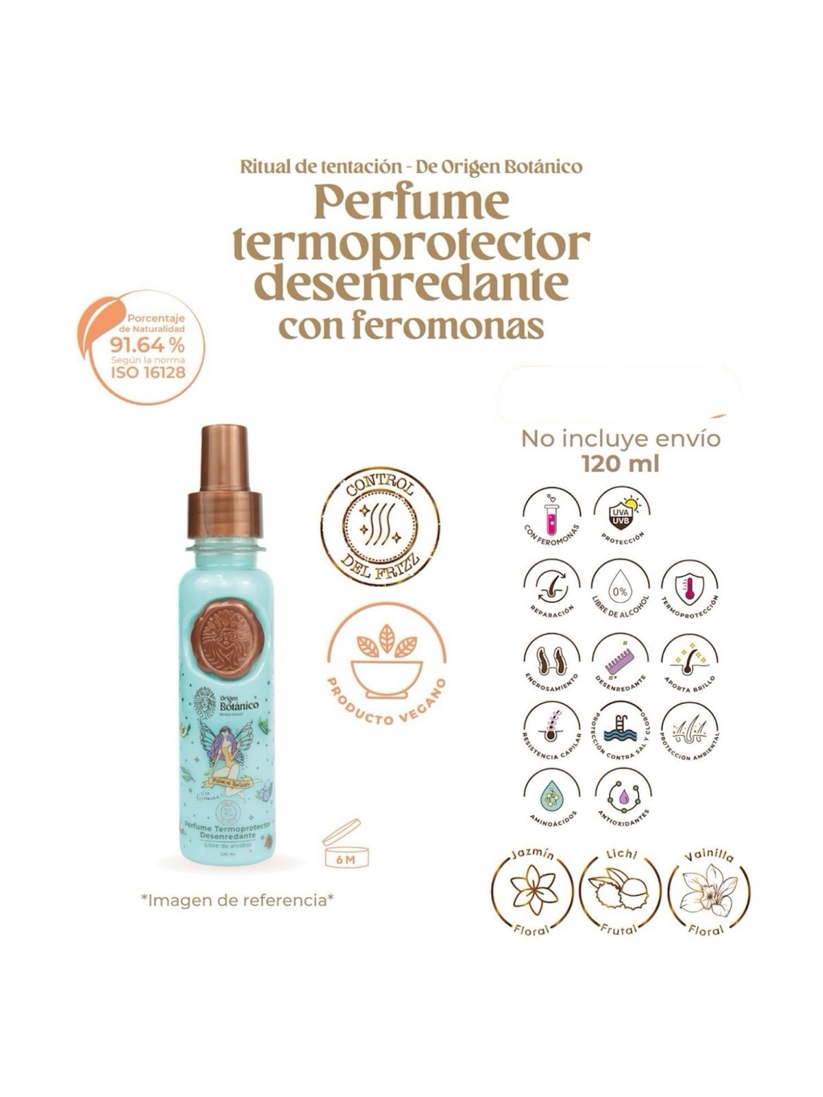 Origen Botánico Ritual Botánico Heat Protectant Detangling Spray Jasmine 400ml