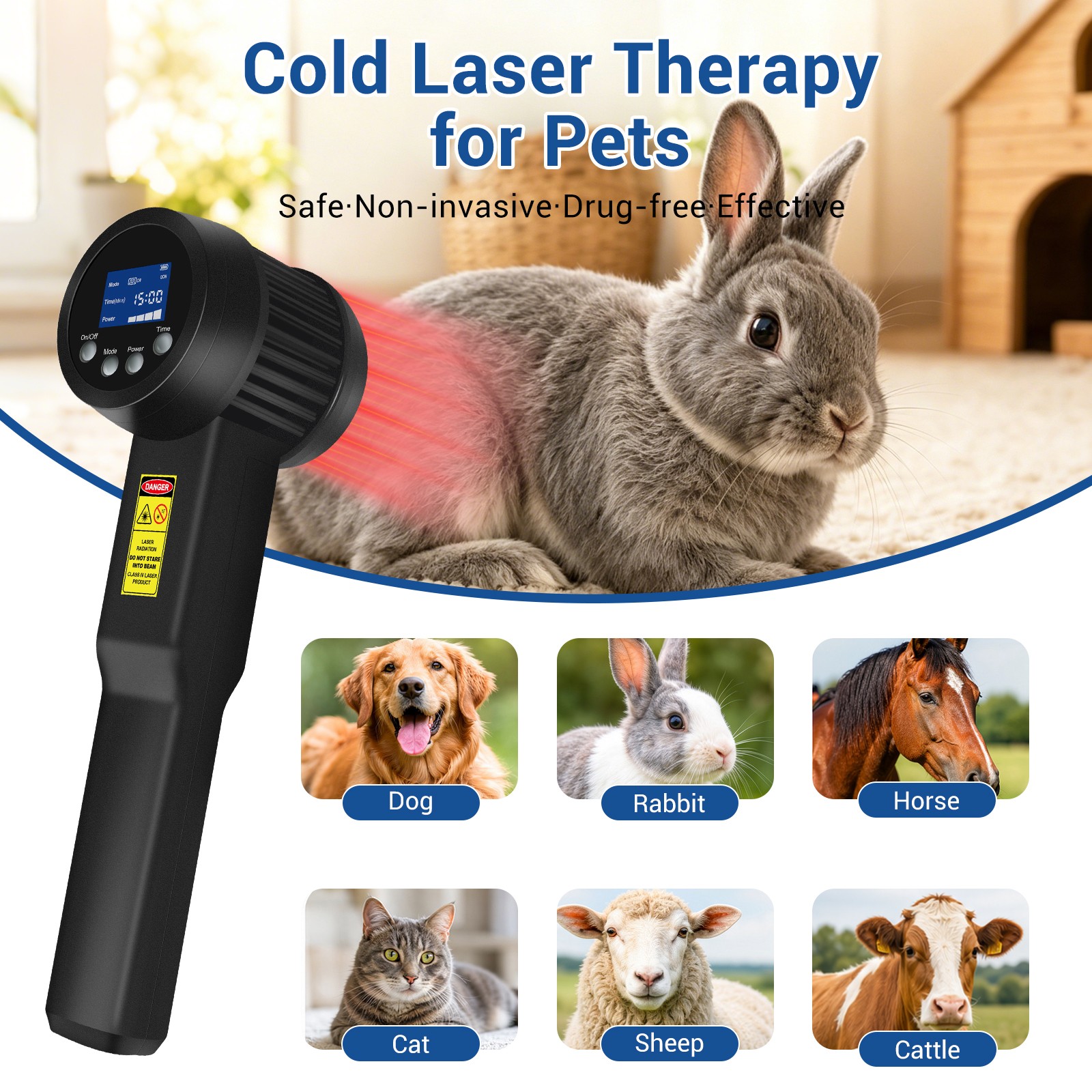 305W Super Pulsed Laser Therapy Device for Pain Relief 660nm 808nm 905nm Home