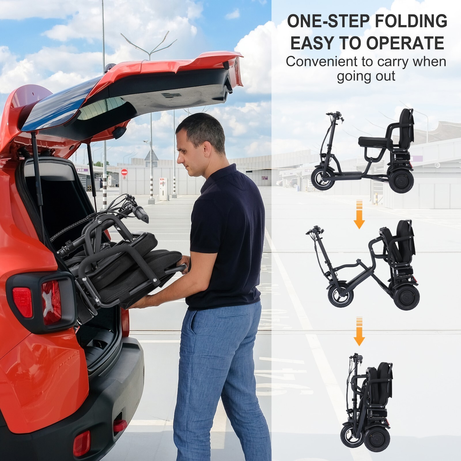 TopMate ES11 Electric Mobility Scooter 3 Wheel for Adult Senior 700W Dual Motor
