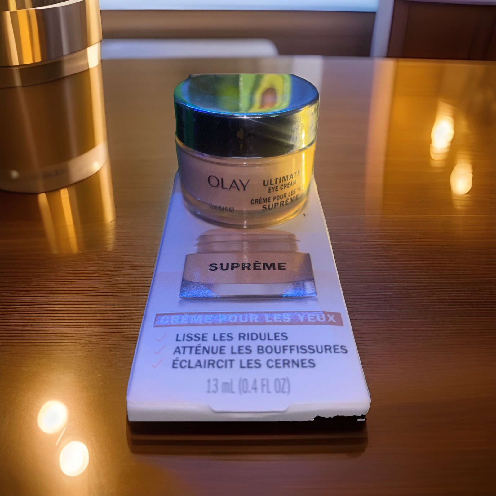Olay YEUX Supreme 0.4oz Wrinkles Dark Circles Eye Cream+ Spa•Scentials Serum 1OZ