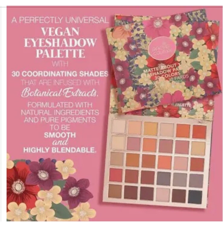 Rachel Couture Matte About You 30 Color Eyeshadow Palette New 24M