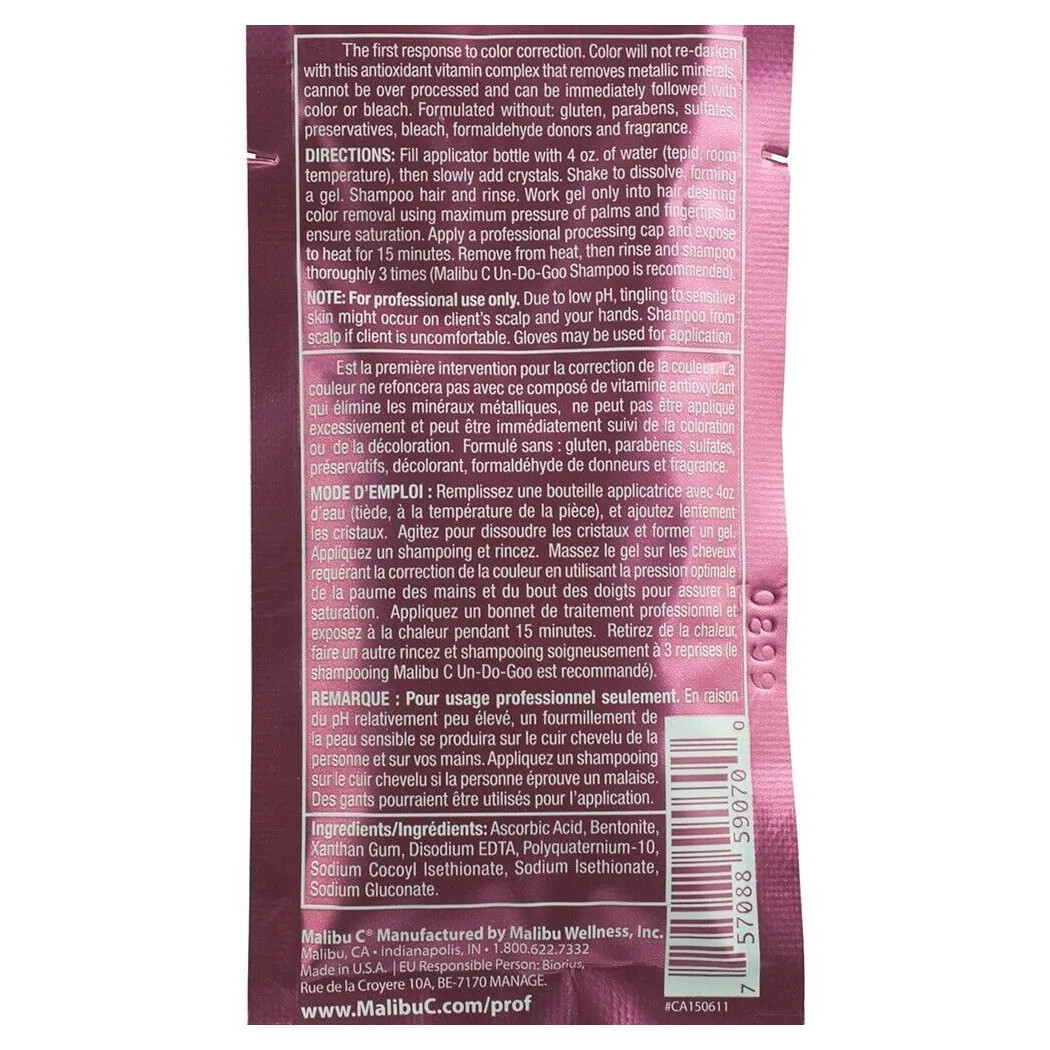 Malibu C Professional CPR Color Pigment Remover Single Foil Packet 0.7oz 20g