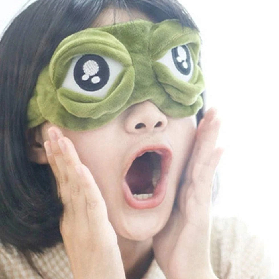 Funny 3D Frog Cute Sleeping Eye Mask Blindfold Travel Sleep Masks Soft Eye Cover