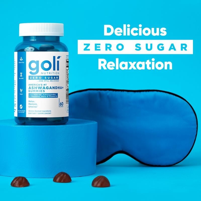 3 Bottles Goli Zero Sugar Best Seller Trio Set Gummies, 60 Counts Per Bottle