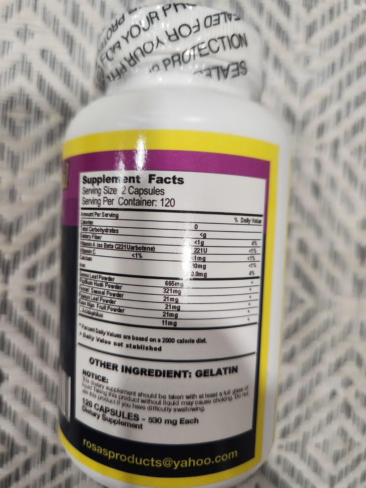 INTESTINAL CLEANSING 120 CAPSULES 12/2029 LIMPIEZA INTESTINAL REFORZADA ESCOBA M