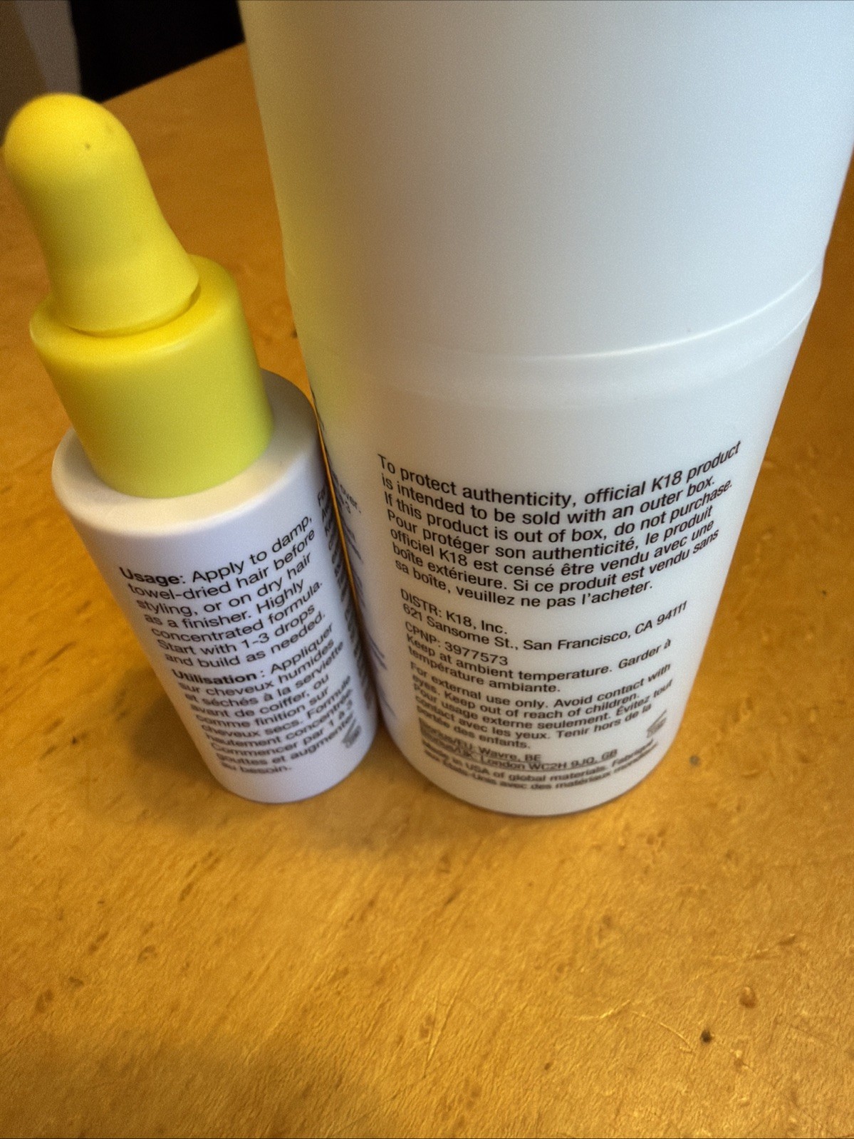K18 Hair Mask 1.7 fl oz Plus Mini .34 oz Repair OilTreatment