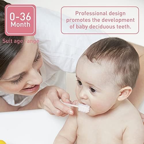 60 Pcs Disposable Baby Tongue Cleaner & Toothbrush for 0-36 Months