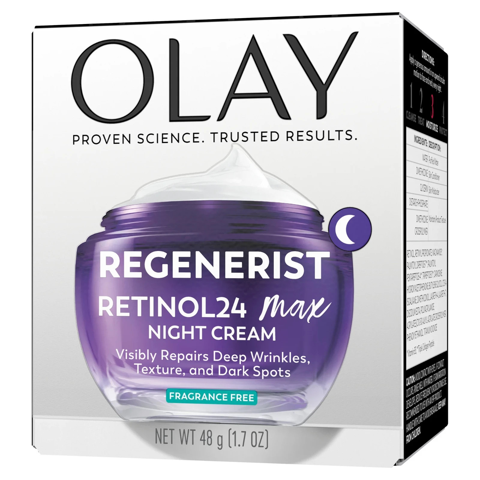 Olay Retinol 24 Max Night Cream – with Triple Collagen Peptide, 1.7 fl oz