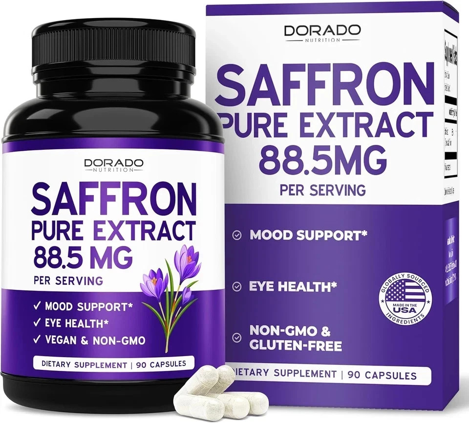 Saffron Supplements | 3 Month Supply | Pure 88.5Mg Saffron Extract for Women & M