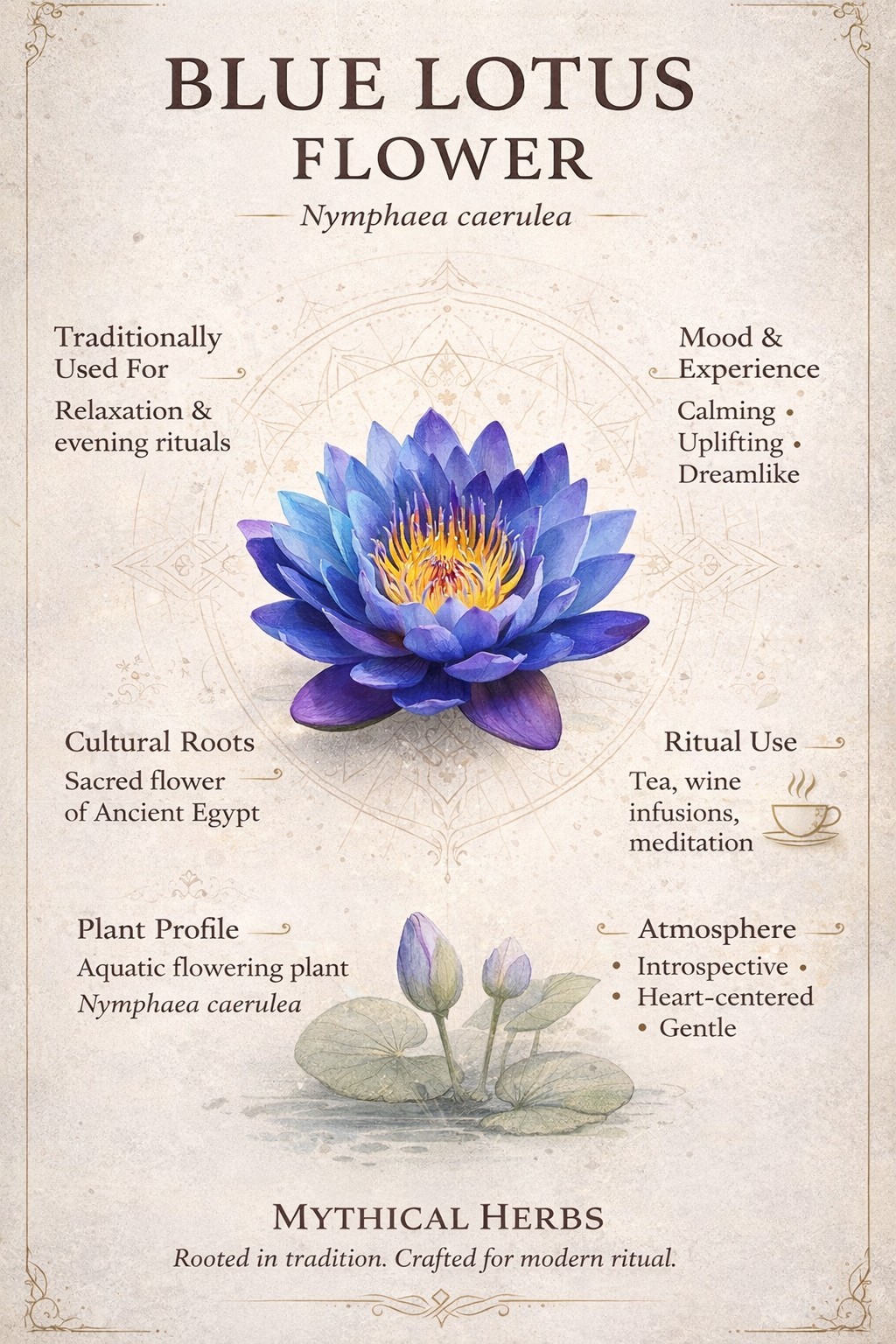 Egyptian Blue Lotus flower 200:1 Extract – Calming, serenity, anxiety relief