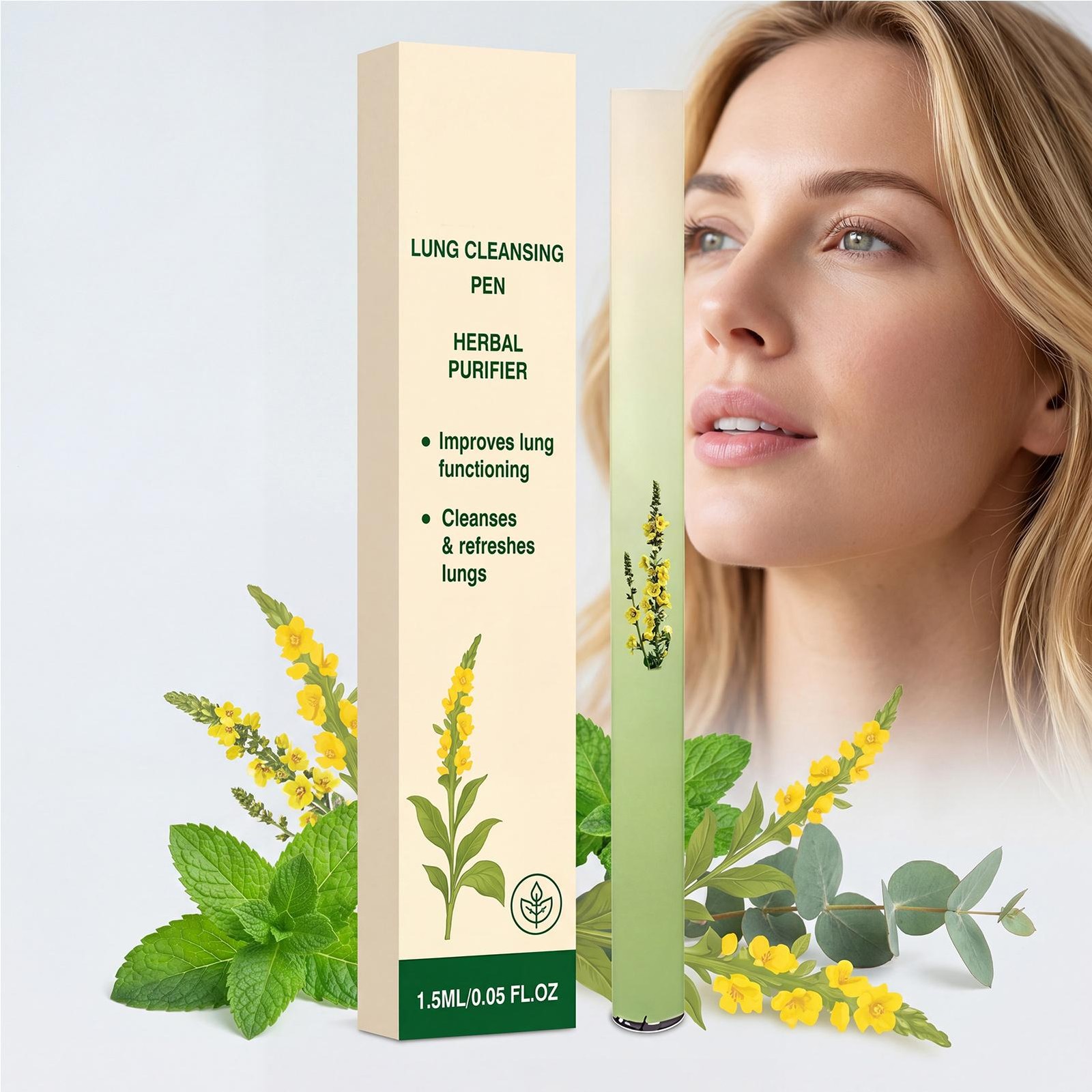 Mullein Lung Purifier Herbal Inhaler For Lung Health & Fresh Air