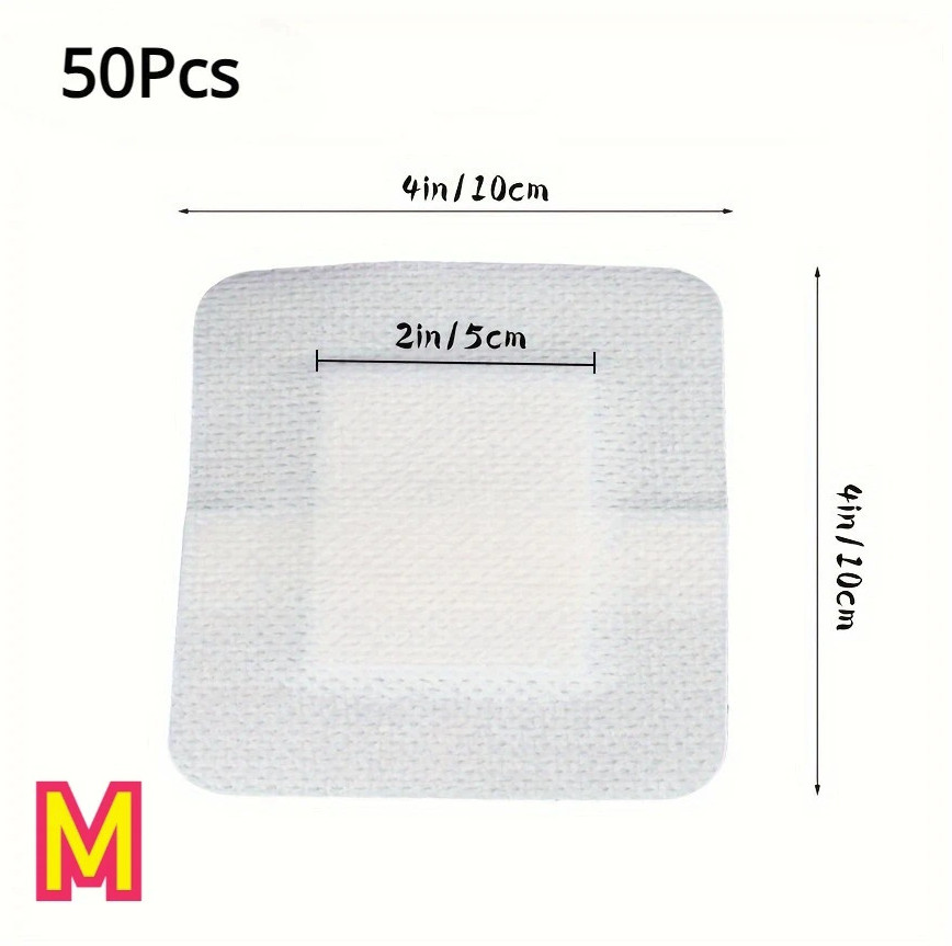 50pcs Large Hypoallergenic Wound Dressing Bandages 6×7cm First Aid Pads – NEW