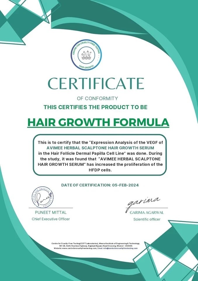 Avimee Herbal Scalptone Serum 25ml Hair Growth & Fall Control Nansyl, Green