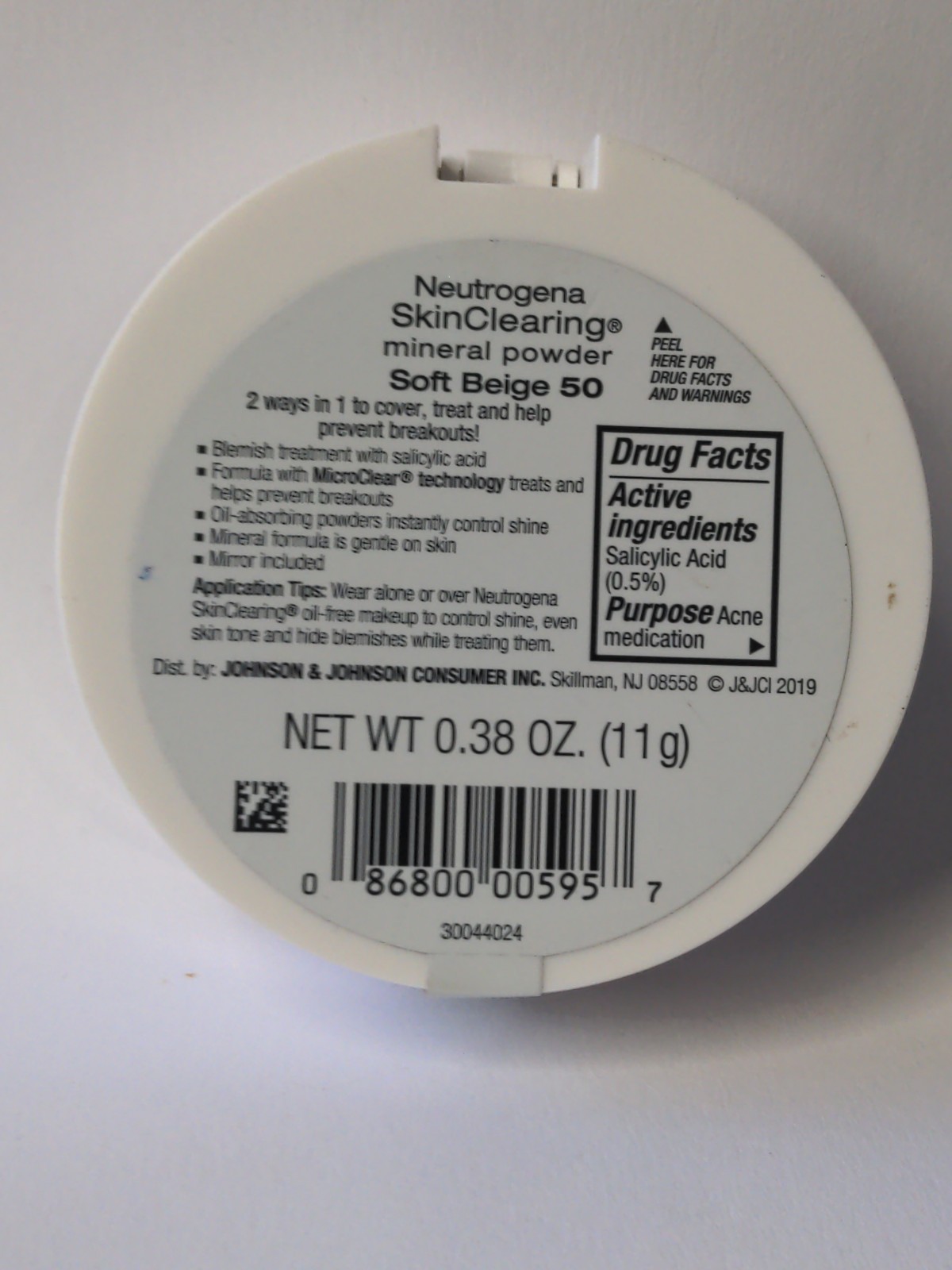 Neutrogena Skin Clearing Mineral Powder – Soft Beige 50 – No Box – Sealed