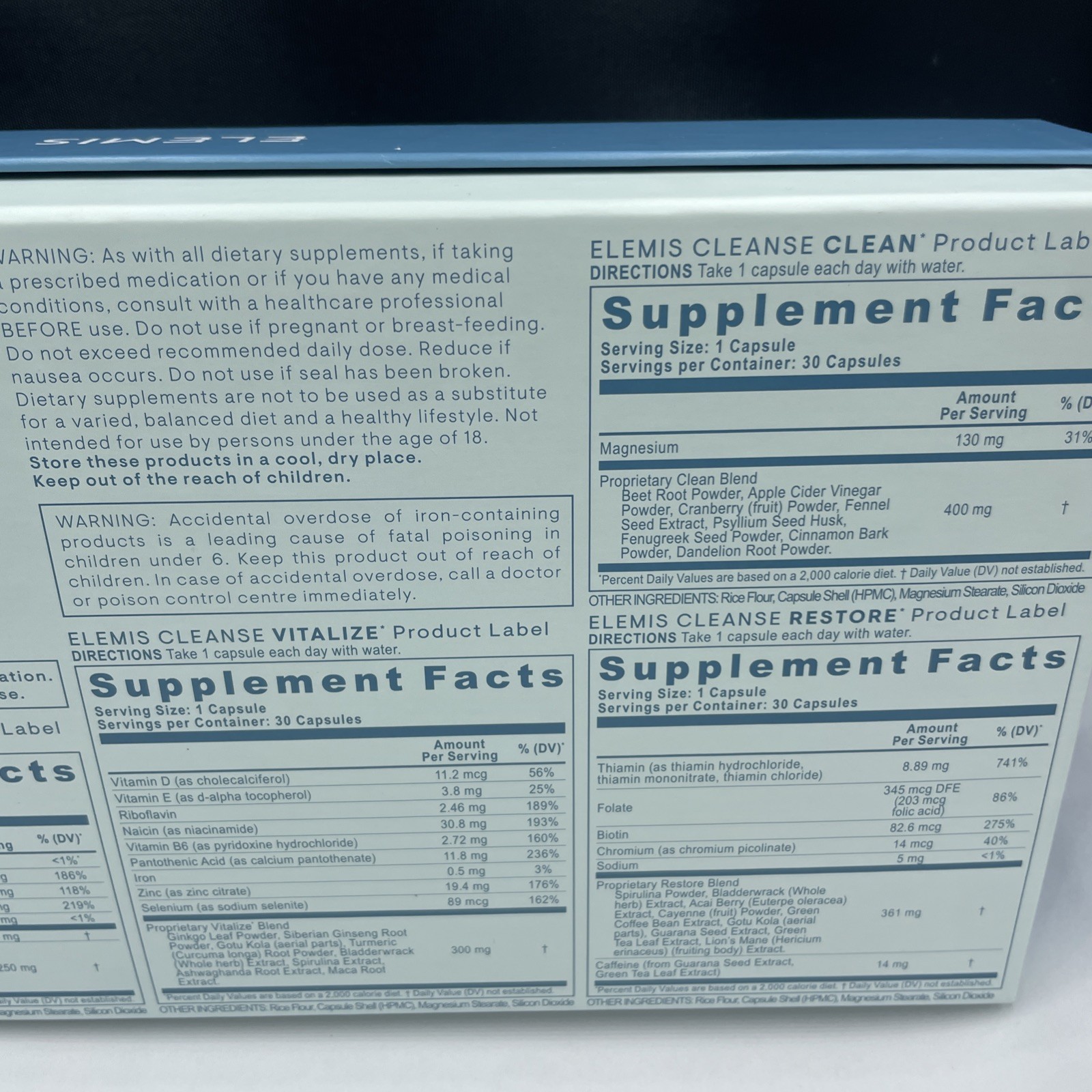 Elemis CLEANSE 90 Day Body Performance System Dietary Supplement Expires 2028