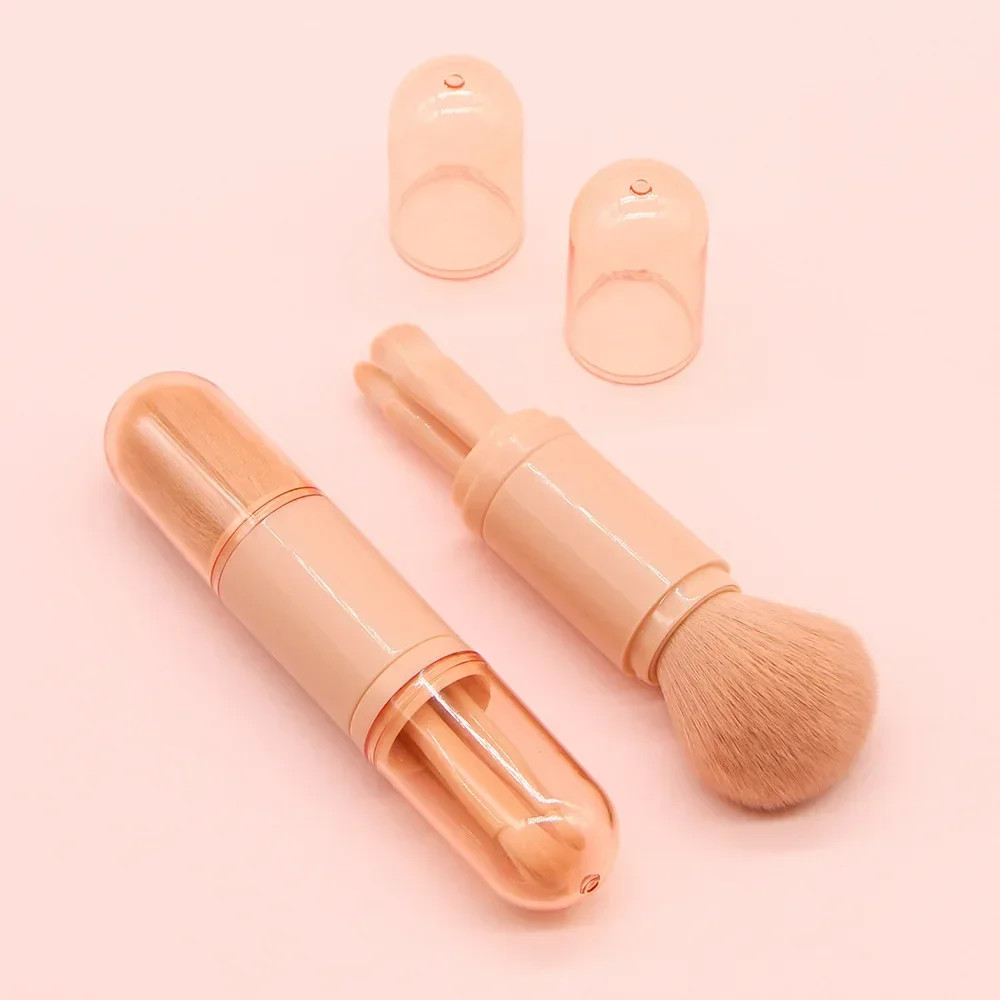 4Pcs/Set 4 in 1 Telescopic Makeup Brush Portable Travel Makeup Brushes Set Eyesh