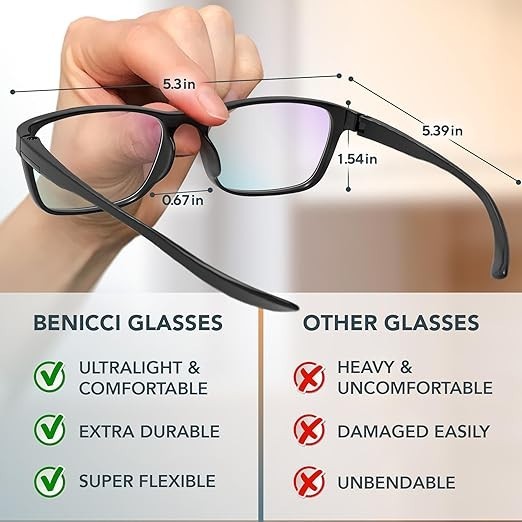 Stylish Blue Light Blocking Glasses for Women & Men – Helps Reduce Glare & Digit