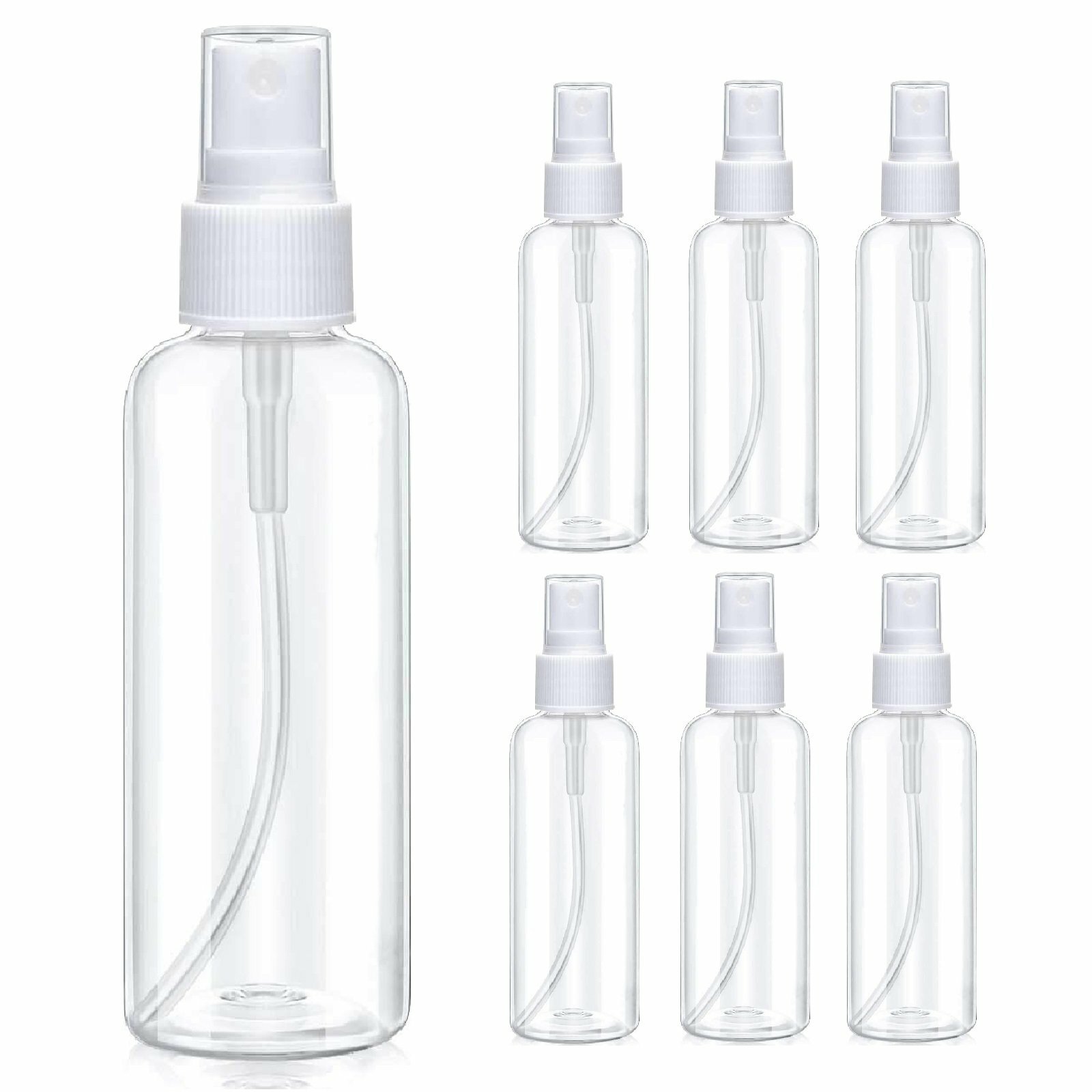 1~200PC 30ml/60ml Travel Spray Bottle Plastic Transparent Perfume Empty Atomizer