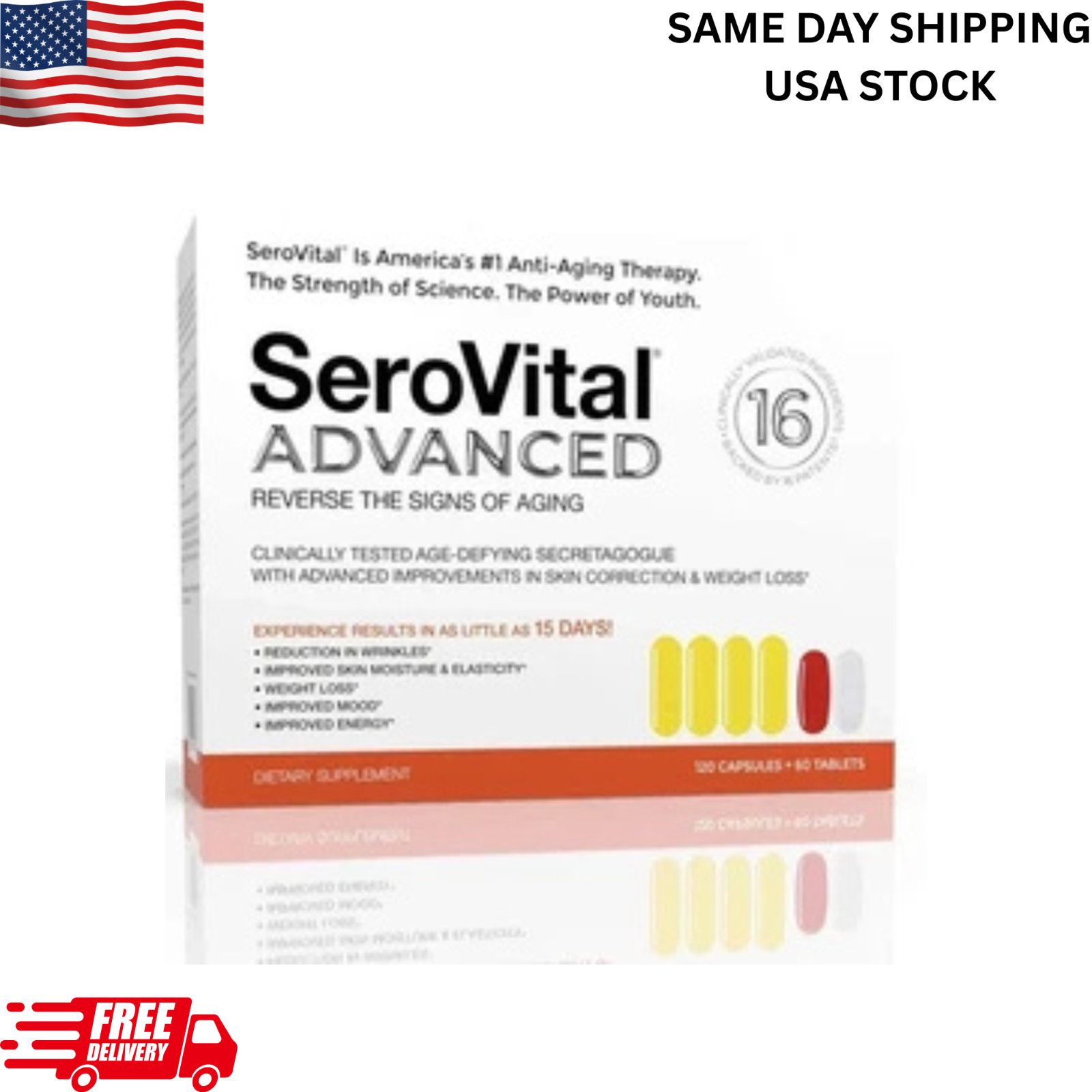 SeroVital Advanced 120 Capsules +60 Tablets 30 Day Dietary Supplement New