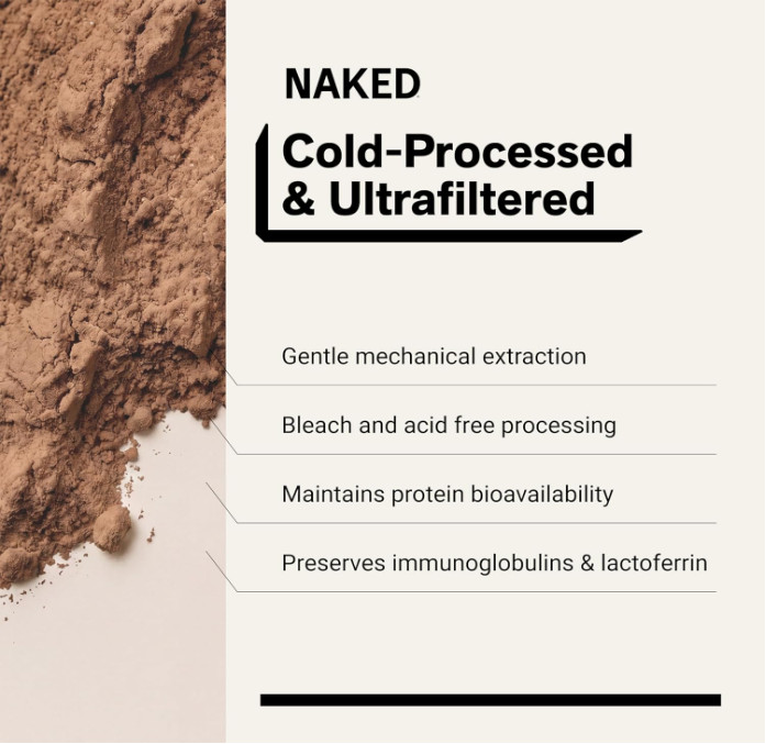 NAKED Whey Chocolate Protein Powder, 5 lb, 60 Servings