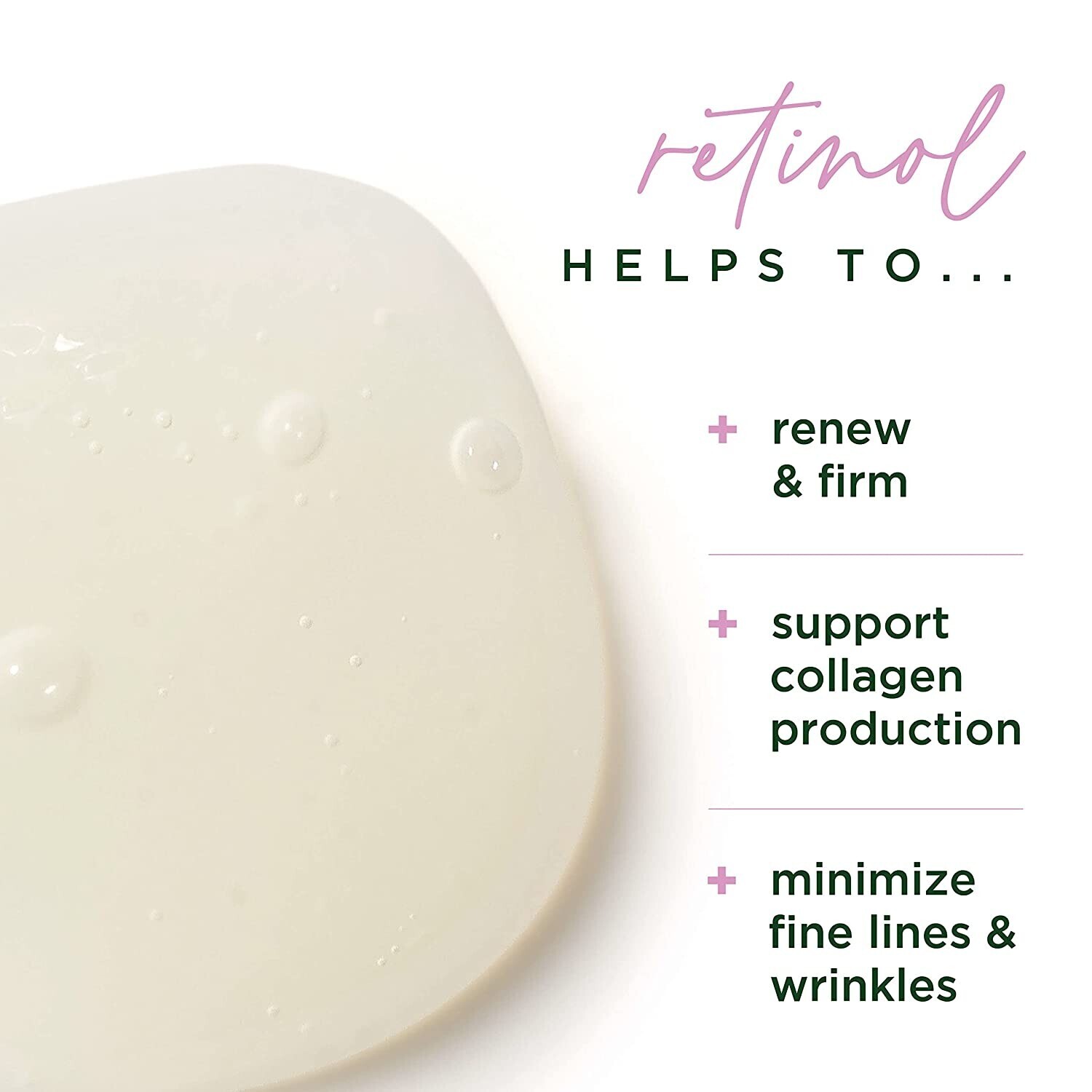 Retinol Serum with Hydrating Hyaluronic Acid for Wrinkles and Dark Spots 2 OZ