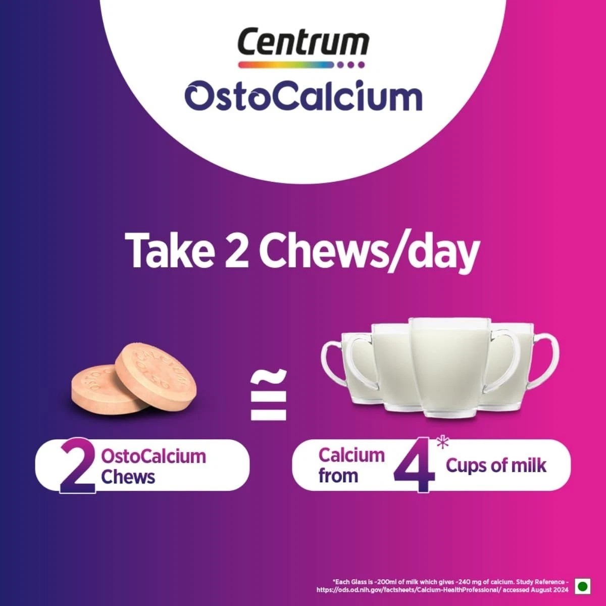 Centrum Ostocalcium Total Tablets Vit D & Calcium Strong Bones 30 Tabs