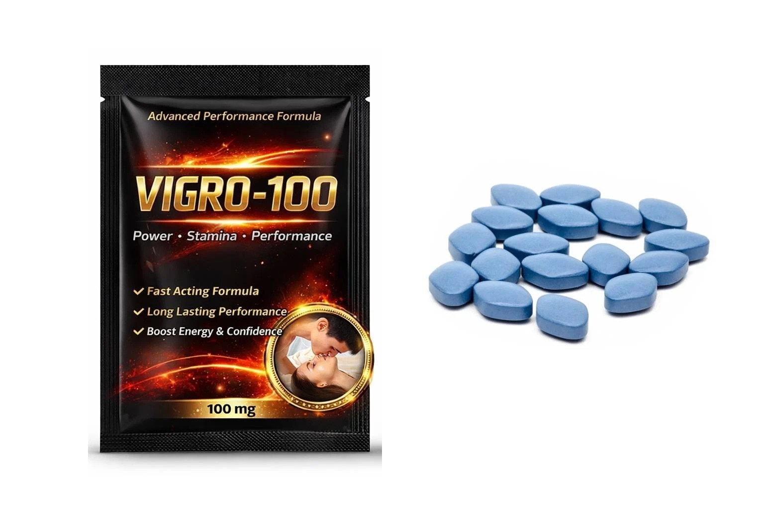 # herbal VIGRO-100 Blue 100mg Tablet Male 20 Pillz for Extreme Male Enhancement