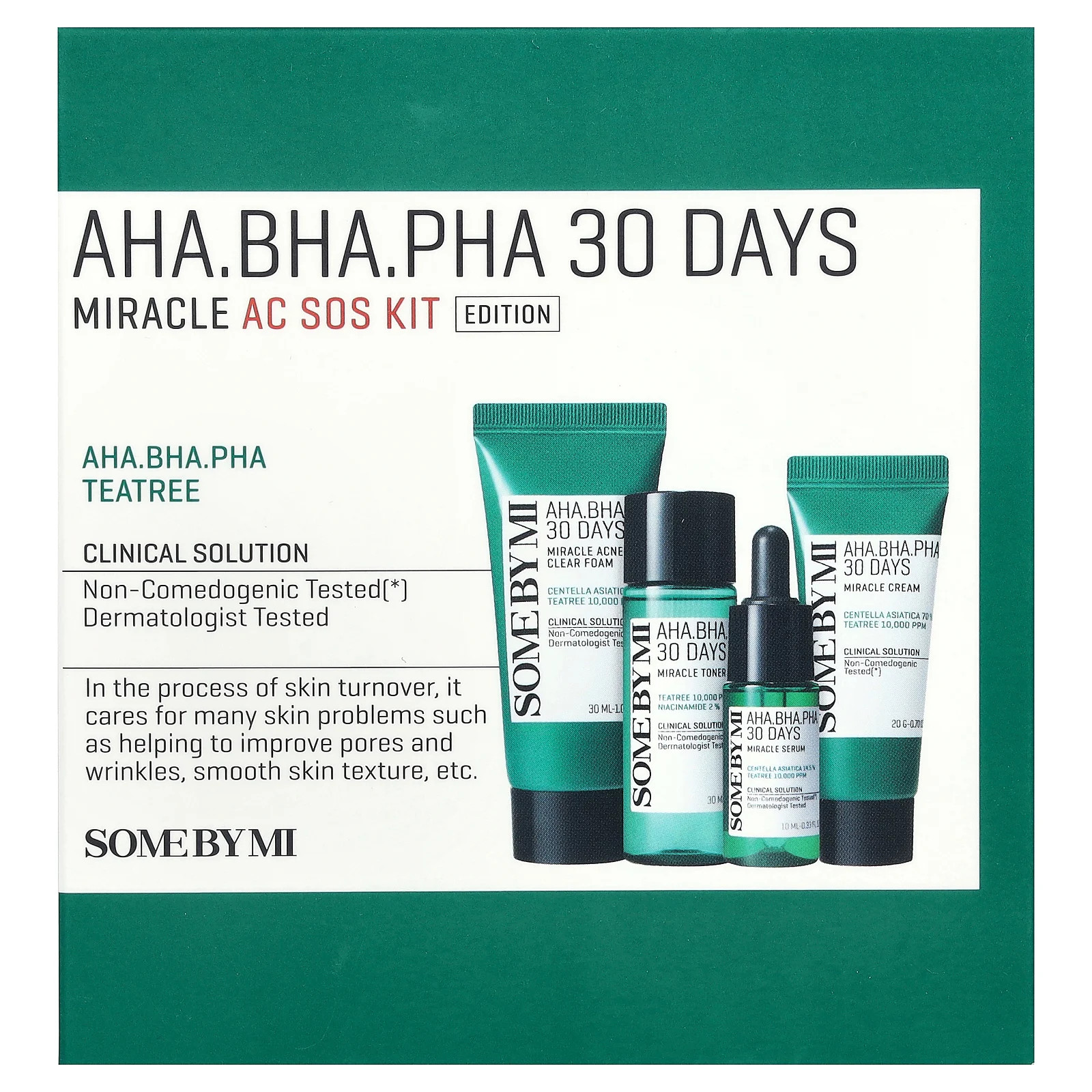 AHA. BHA. PHA 30 Days Miracle AC SOS Kit, Edition, 4 Piece Kit