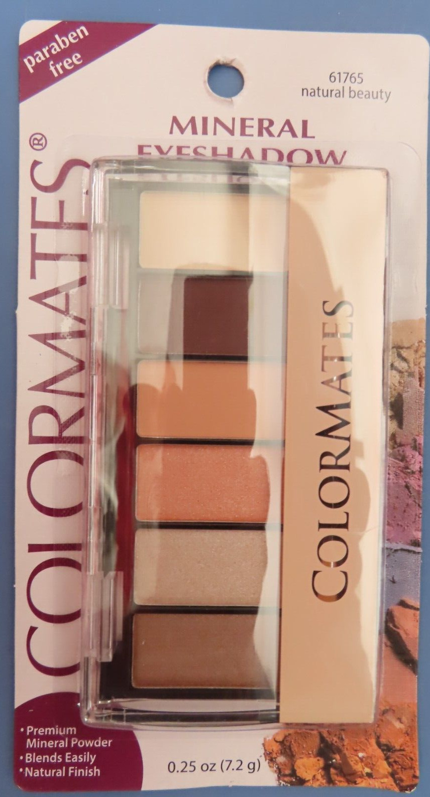Colormates 6 Color Eyeshadow Palette #61765 Natural Beauty Paraben Free NEW