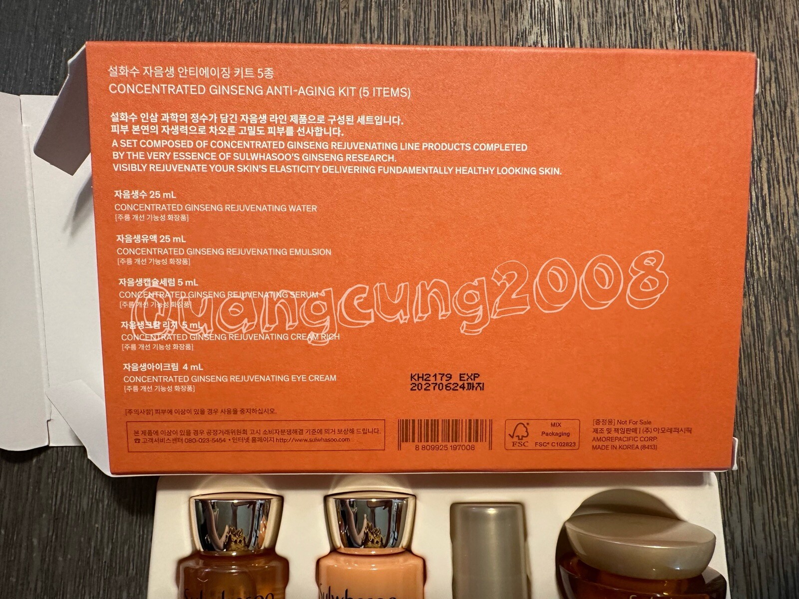 Sulwhasoo Concentrated Ginseng Anti Aging Kit (5 Items) Anti Wrinkle.Newest Vers