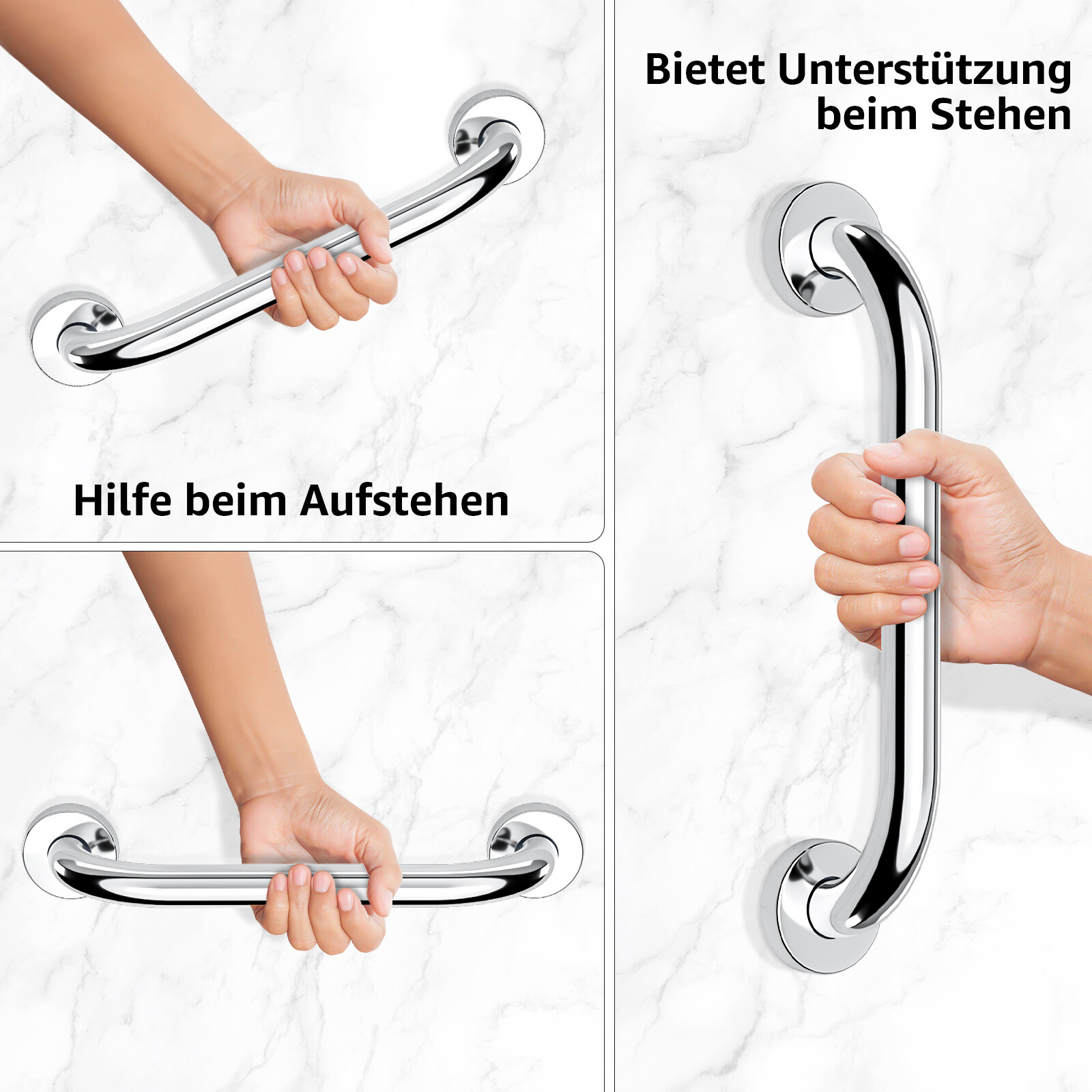 Stainless Steel Grab Bar Bathroom Safety Handicap Shower Tub Handle Support LOT