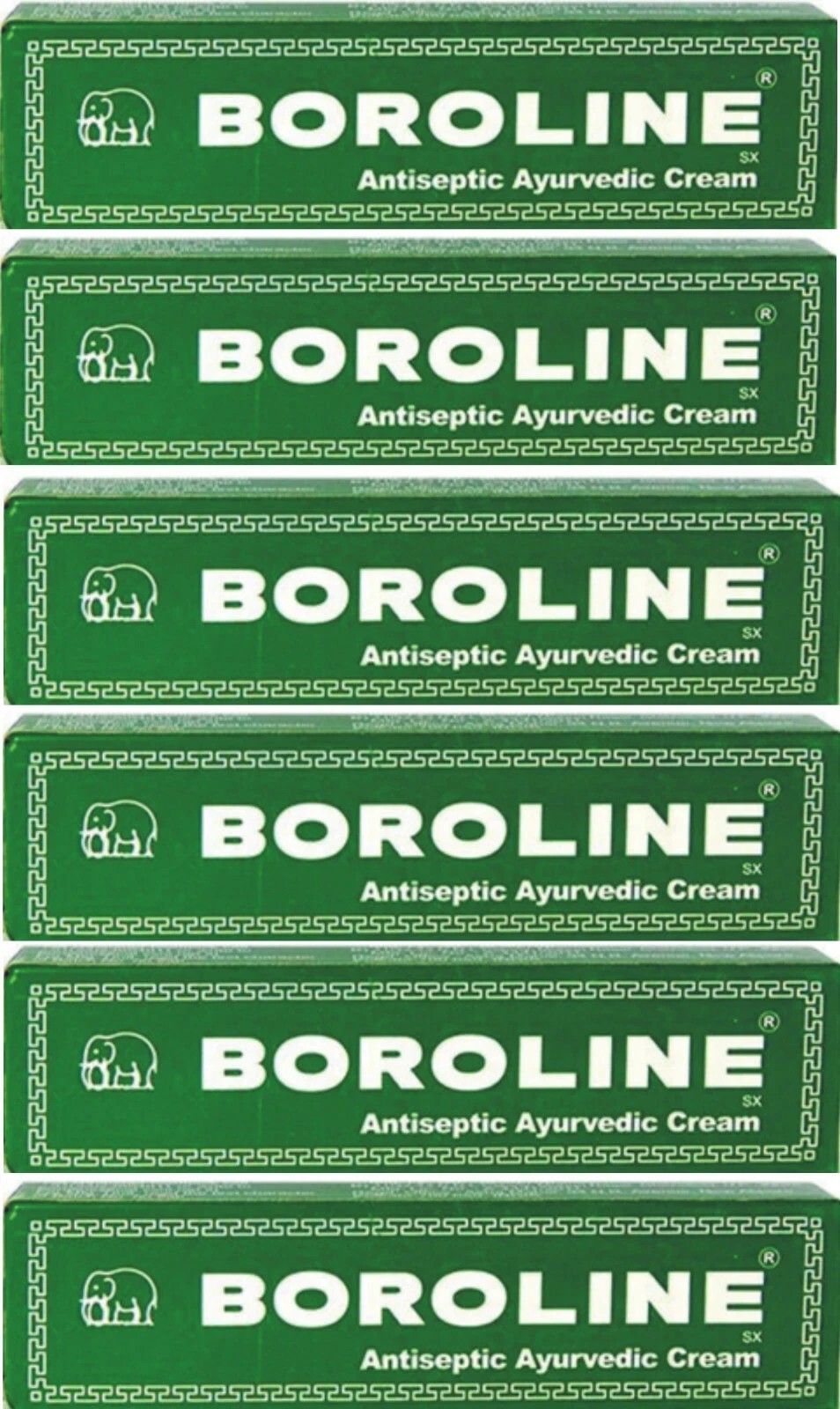 6 Tubes Antiseptic Boroline Cream Ayurvedic – 20 Gms Each /0.7oz