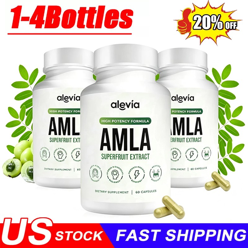 3x Alevia Organic Amla Capsules 1000mg Indian Gooseberry Antioxidant Supplement