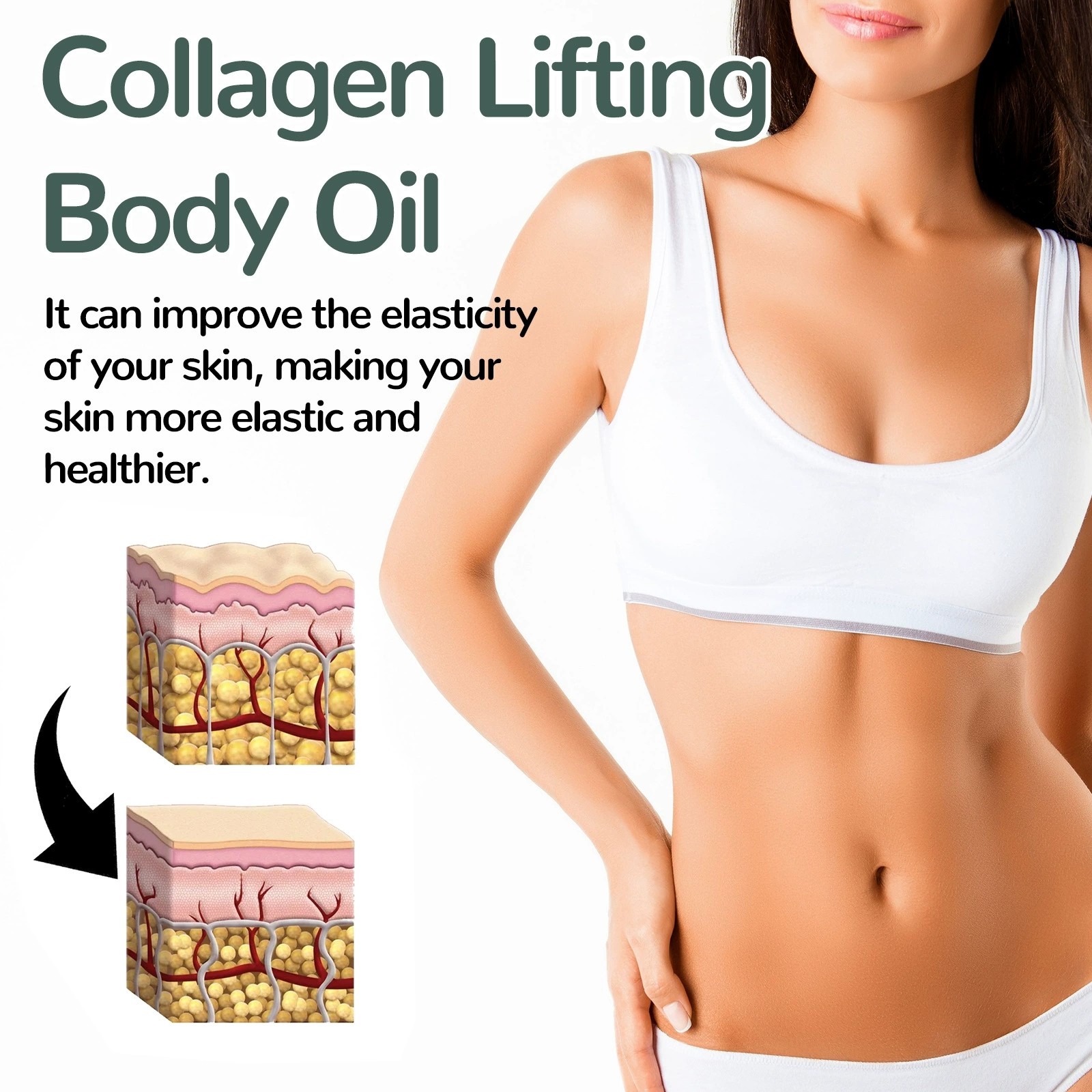100ml Collagen Lifting Body Oil Anti Aging for Neck, Chest, Upper, Arms, Thighs