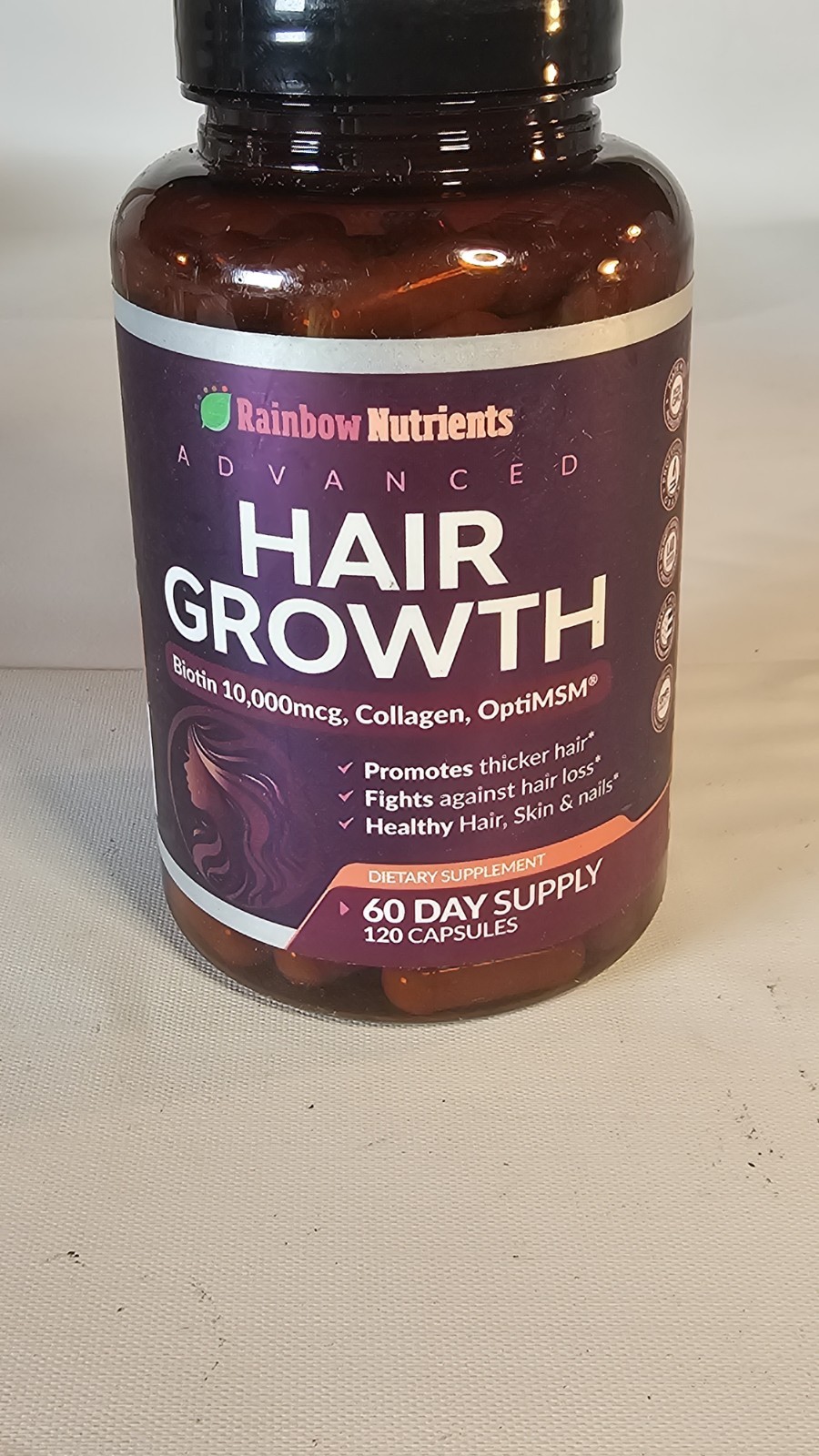 Rainbow Nutrients Advanced Hair Growth-Hair,Skin & Nail Health – Exp: 11/2028