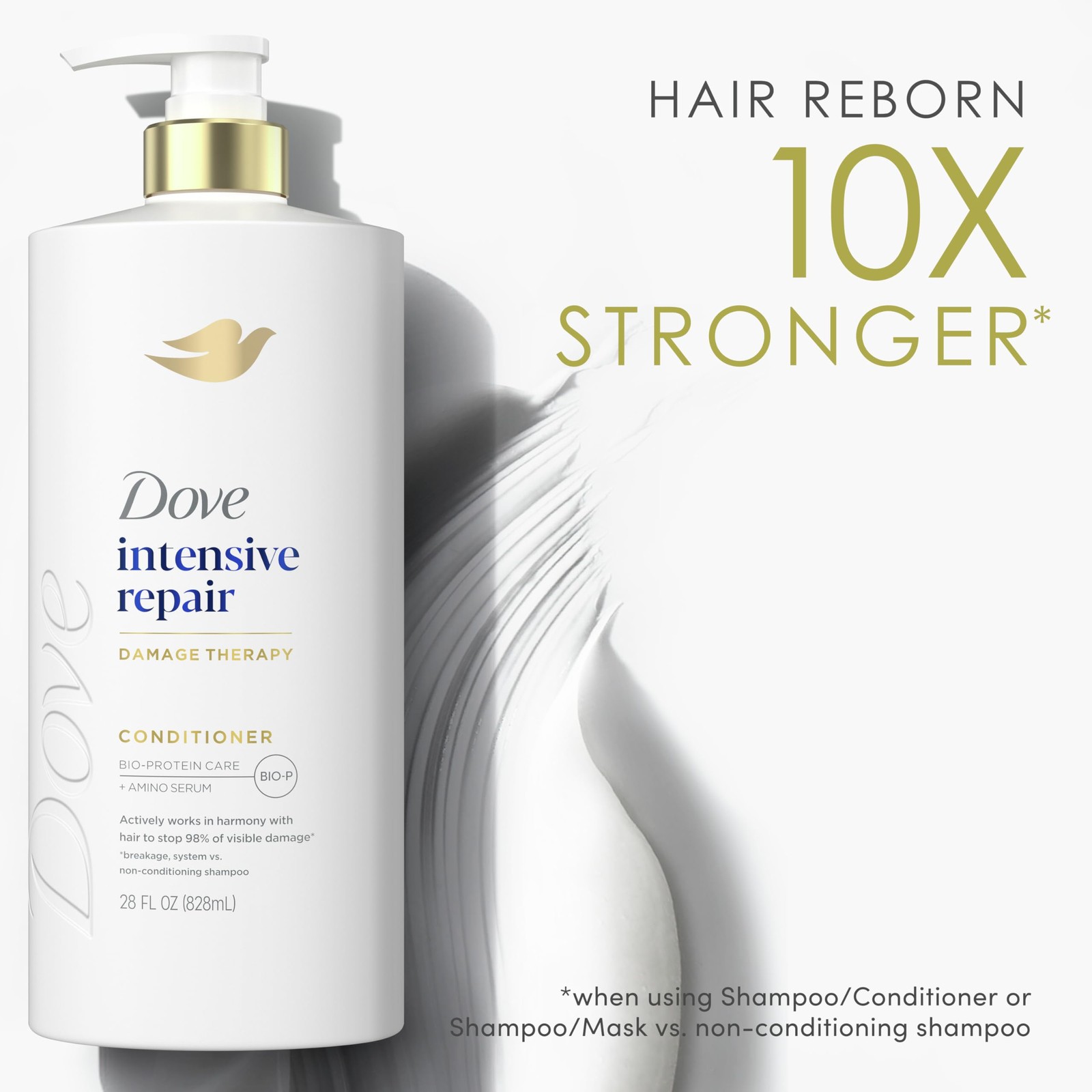 Conditioner Intensive Repair Damaged Hair Bio Protein 28 Fl Oz Pack Dove Care