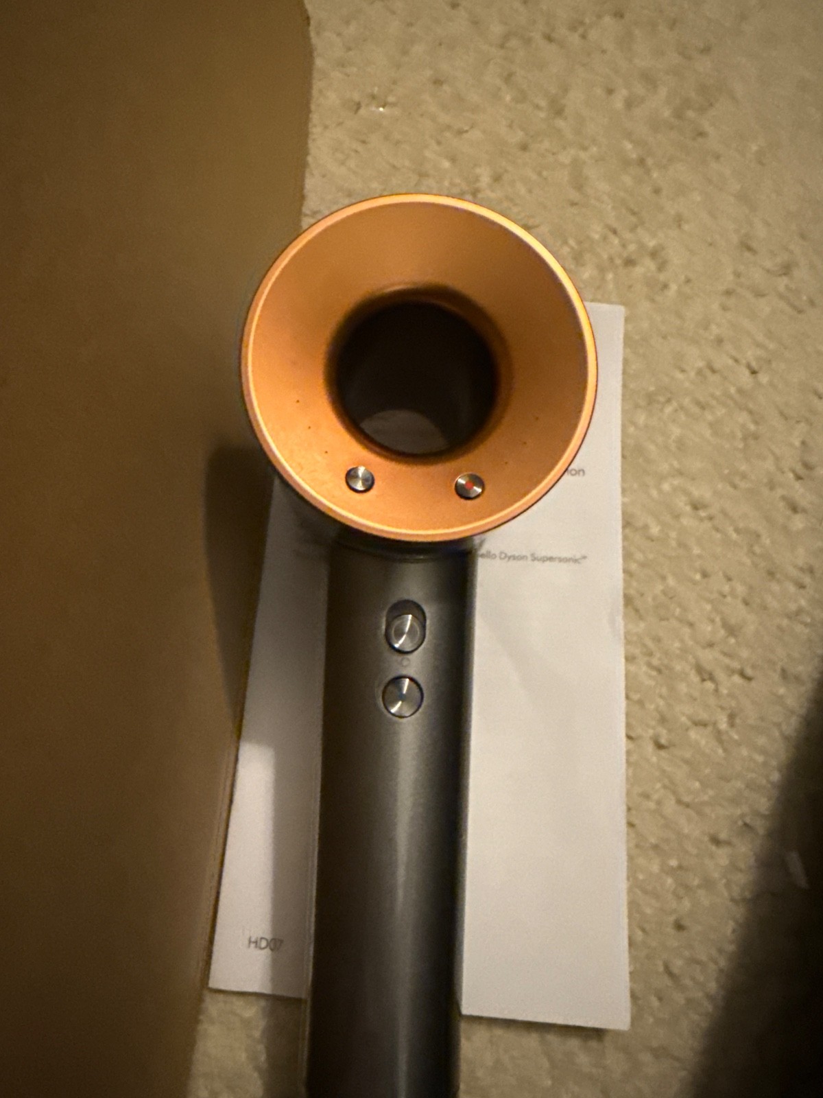 dyson supersonic hair dryer nickel/copper