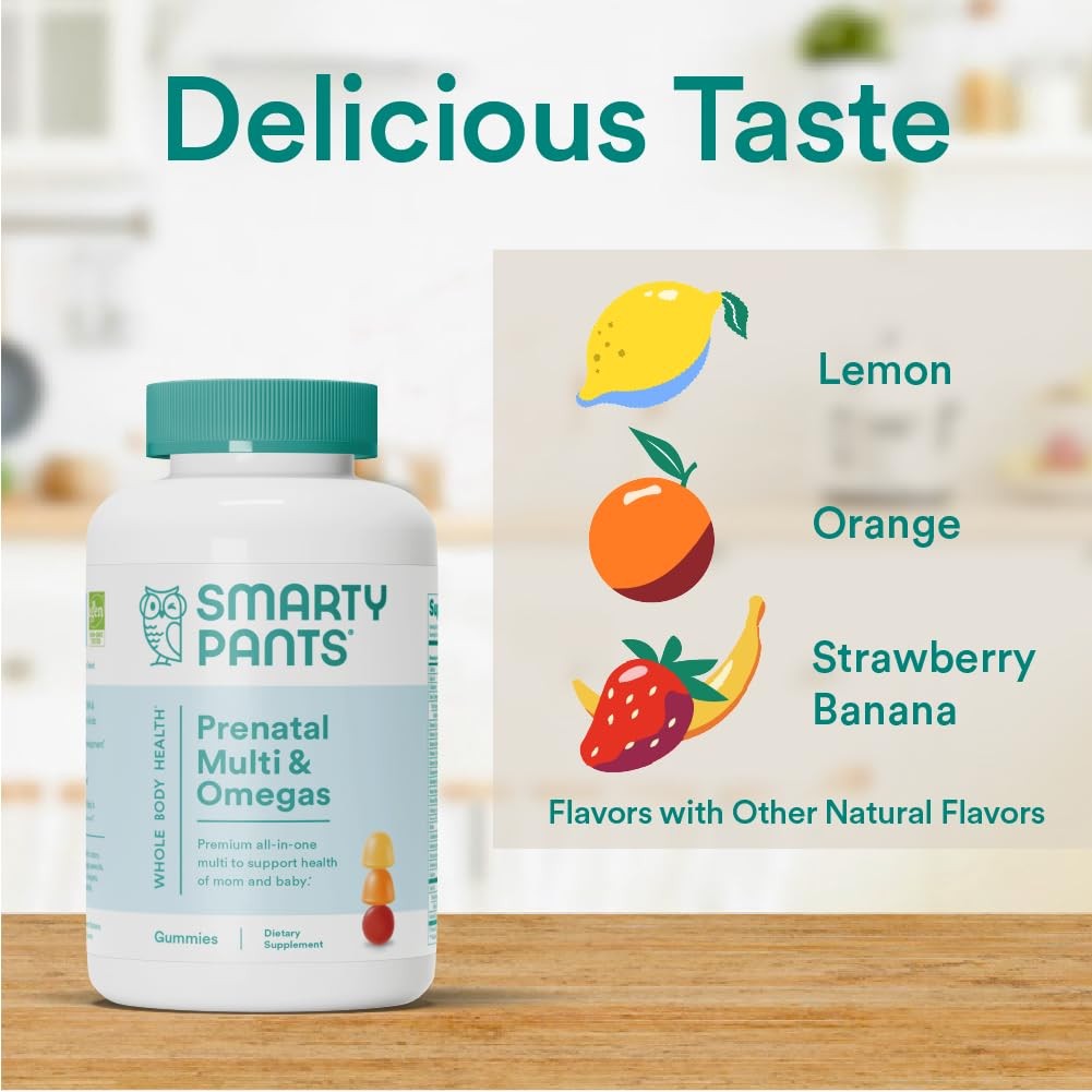 SmartyPants Prenatal Vitamins for Women, 20 servings, 80 Count, Red