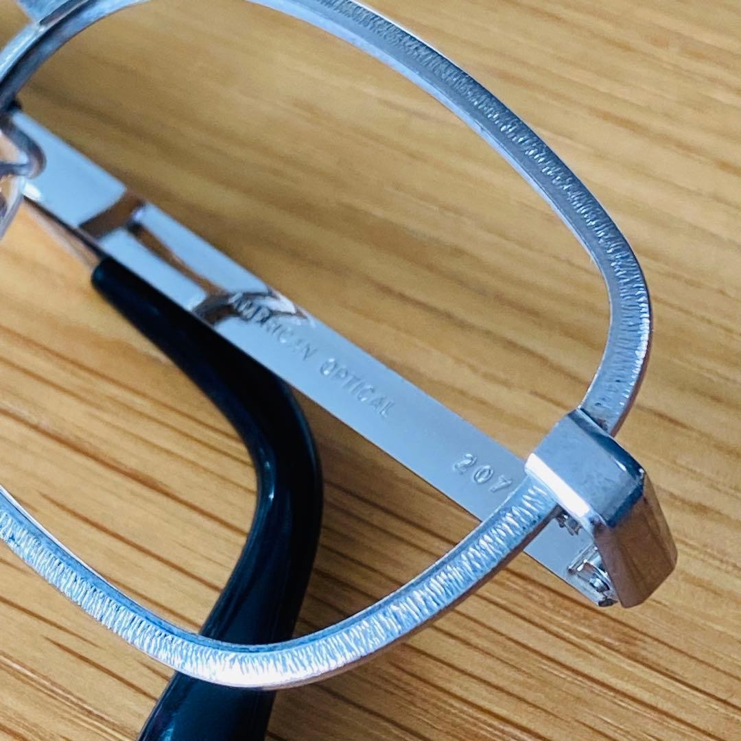 American Optical 207-2 Silver Eyeglasses 52□16-135 Made in United Kingdom