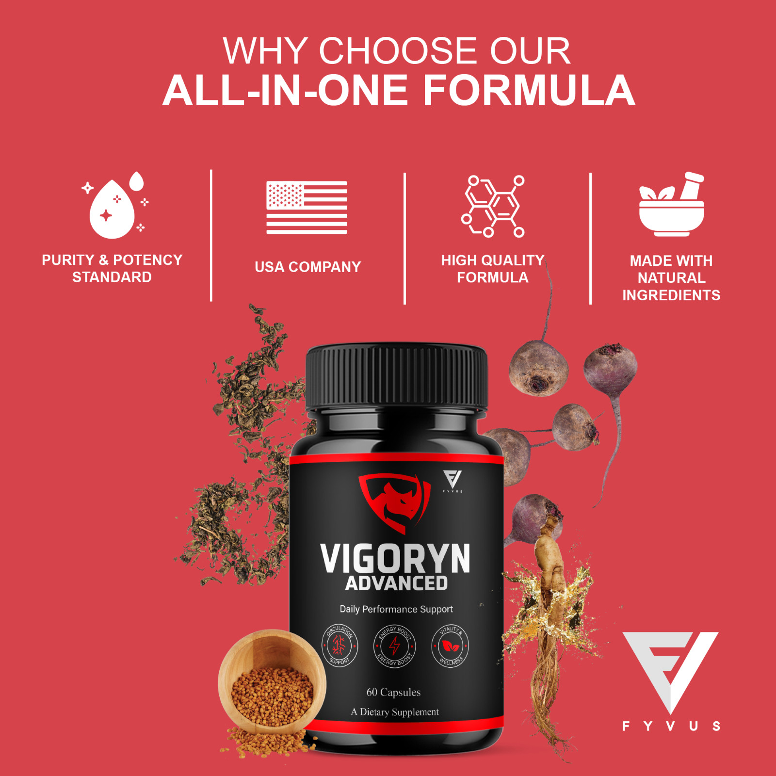 Vigoryn Advanced Capsules, Vigoryn Daily Performance (60 Capsules)